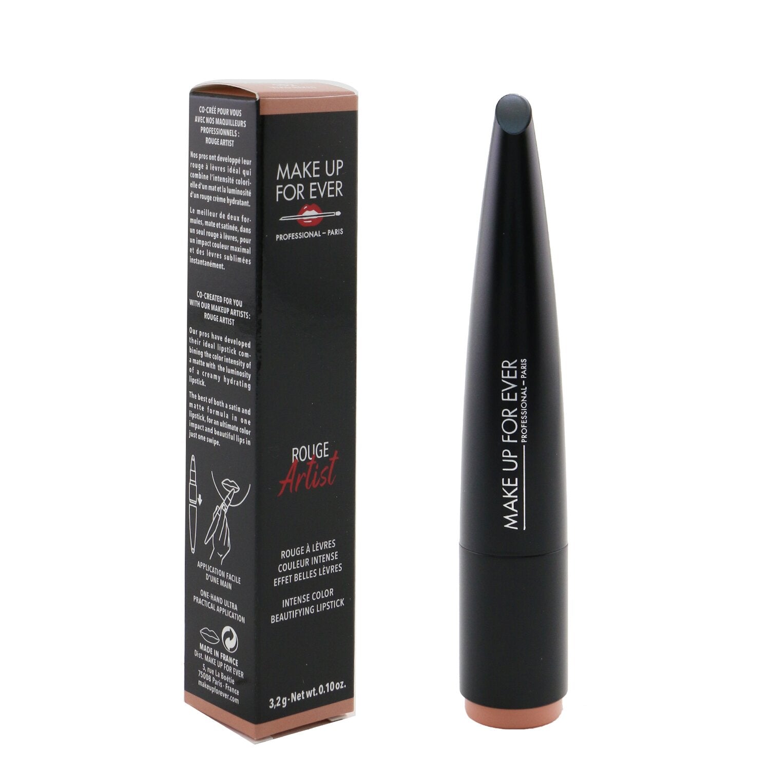 Make Up For Ever Rouge Artist Intense Color Beautifying Lipstick - # 102 Vivid Naked  3.2g/0.1oz