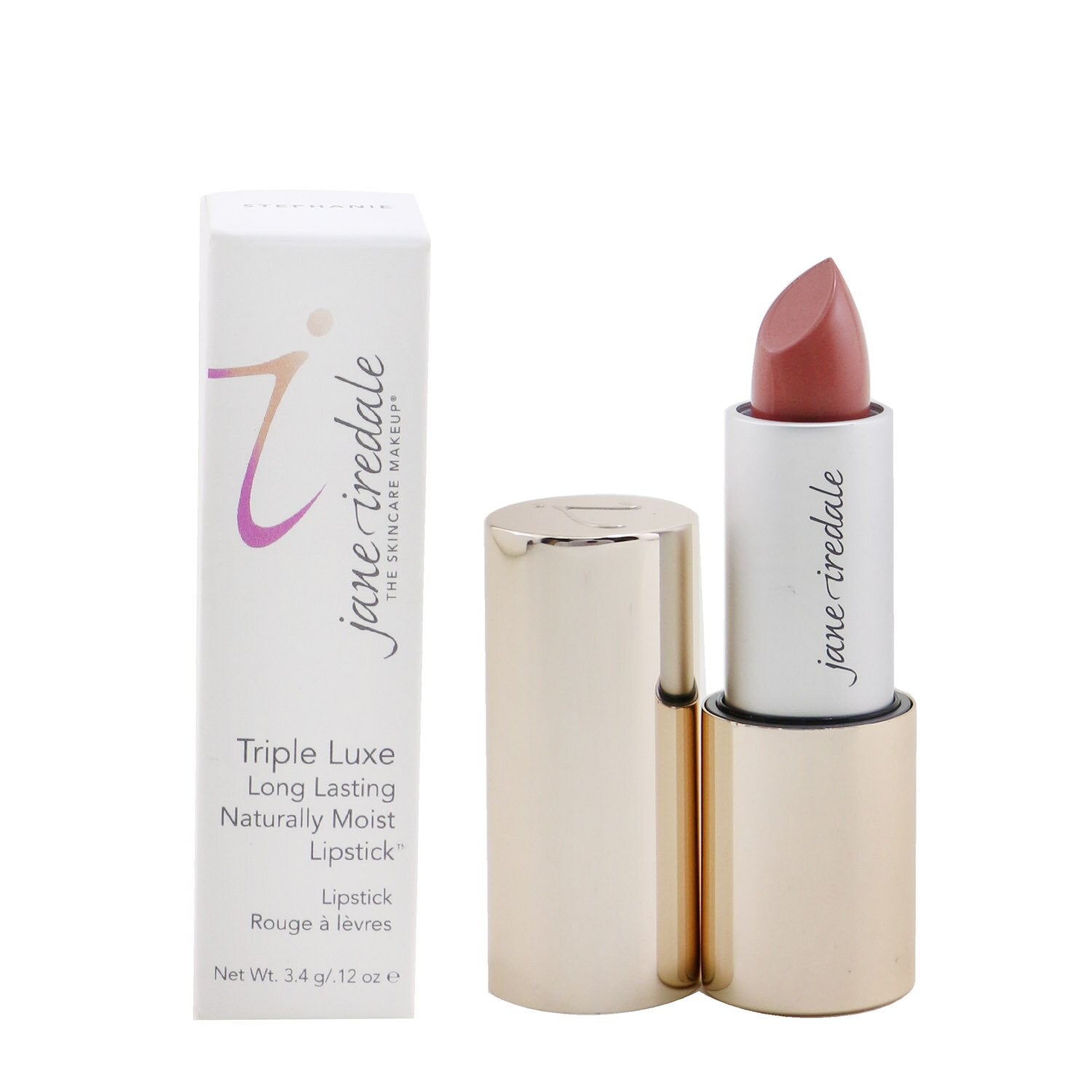 Jane Iredale Triple Luxe Long Lasting Naturally Moist Lipstick - # Stephanie (Cool Blue Pink)  3.4g/0.12oz