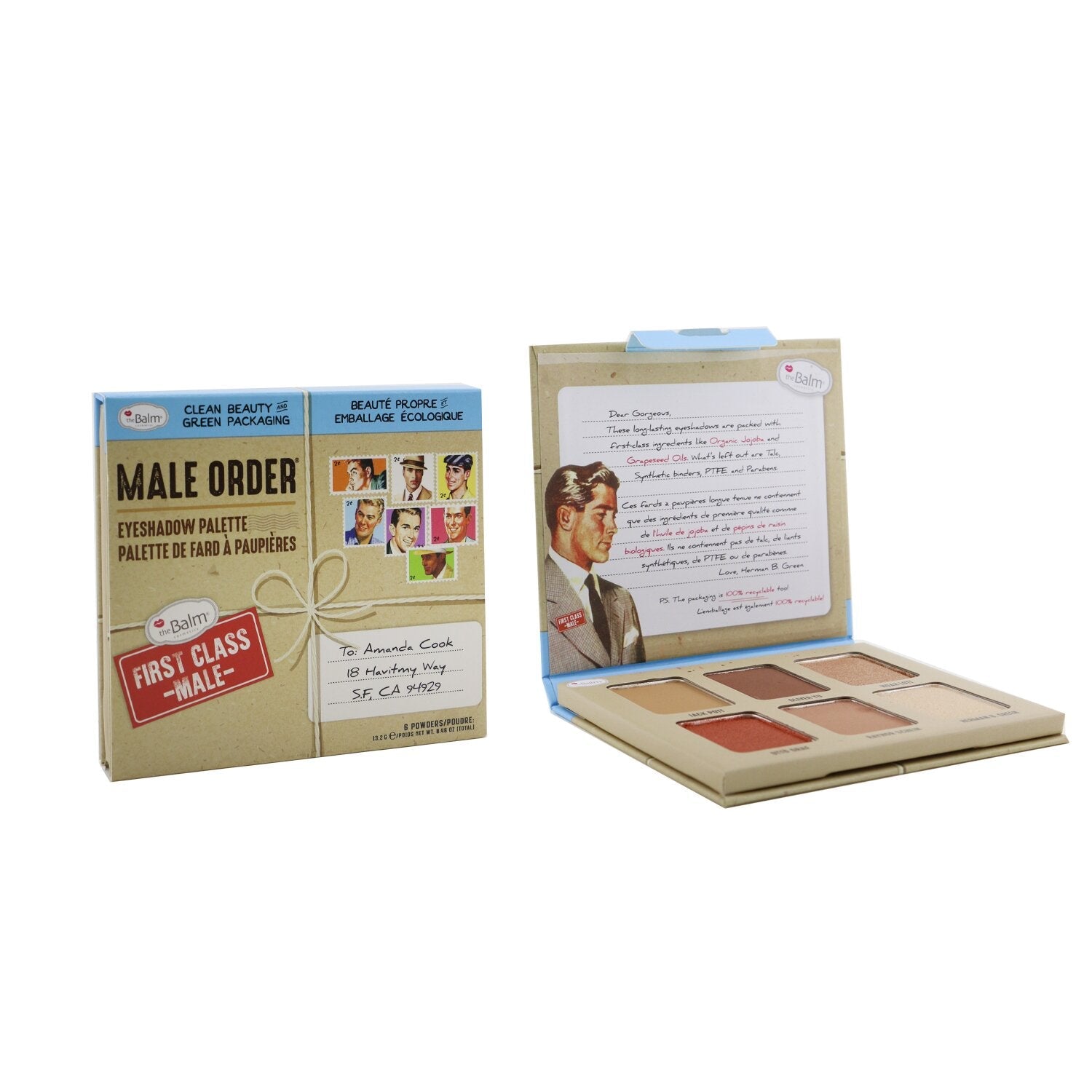 TheBalm Male Order Eyeshadow Palette (6x Eyeshadow) - # First Class Male  13.2g/0.46oz