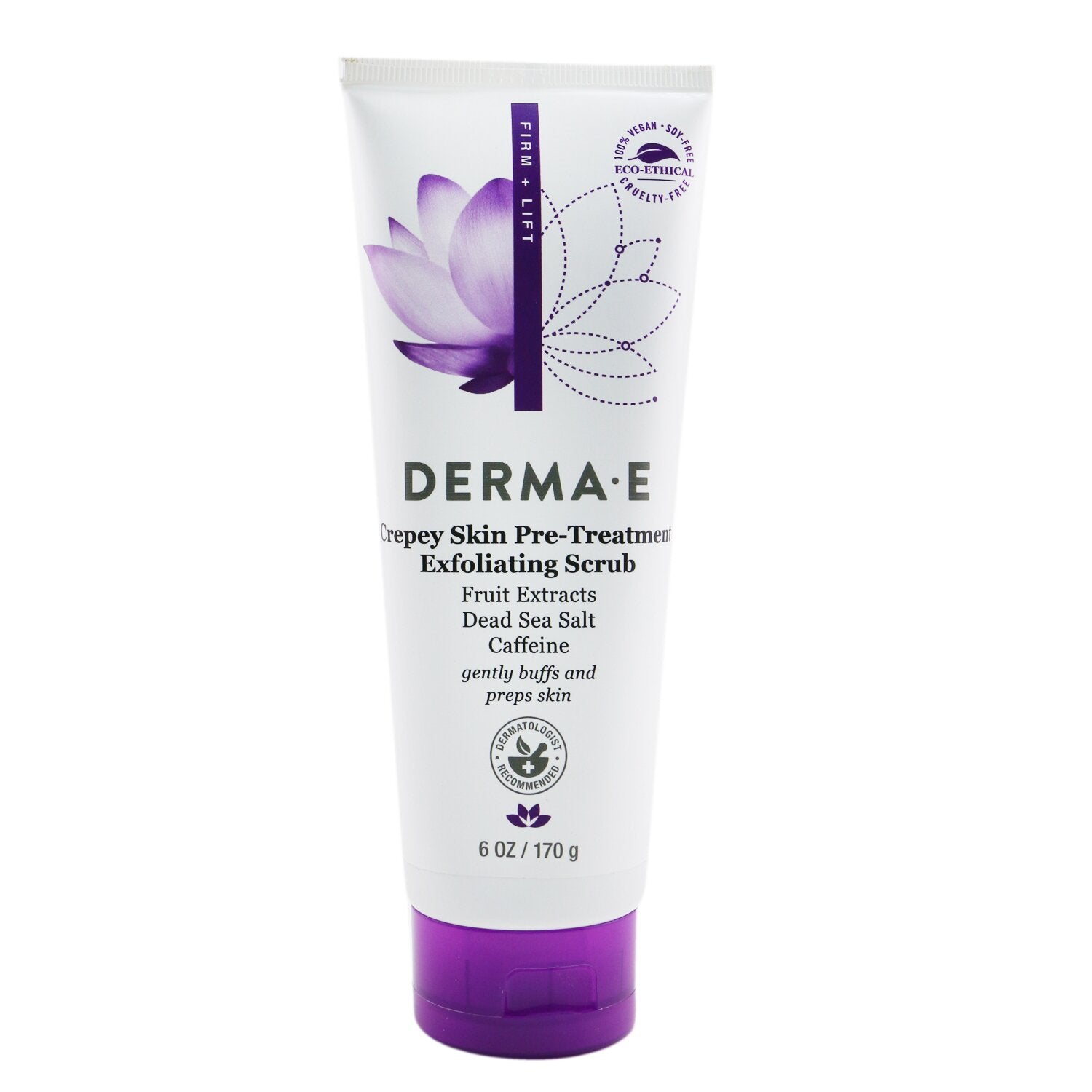 Derma E Firm + Lift Crepey Skin Pre-Treatment Exfoliating Scrub  170g/6oz