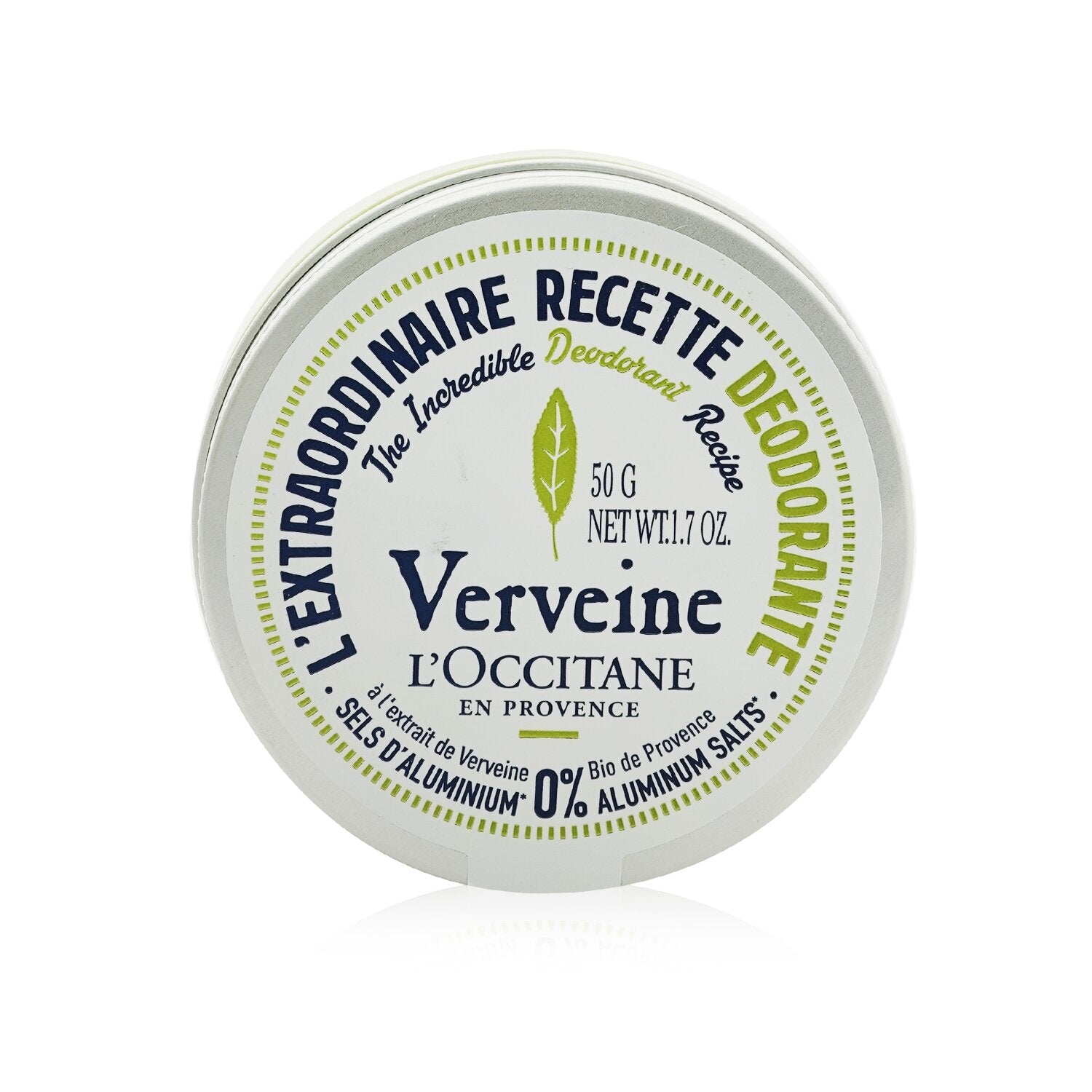 L'Occitane Verveine (Verbena) Deodorant - 0% Aluminum Salts  50g/1.7oz