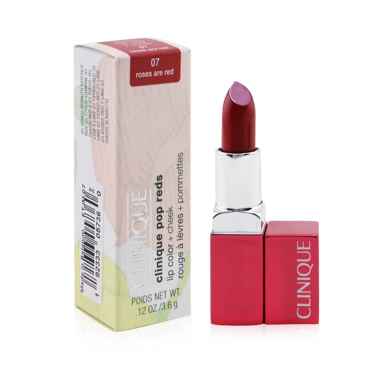 Clinique Clinique Pop Reds Lip Color + Cheek - # 07 Roses Are Red  3.6g/0.12oz