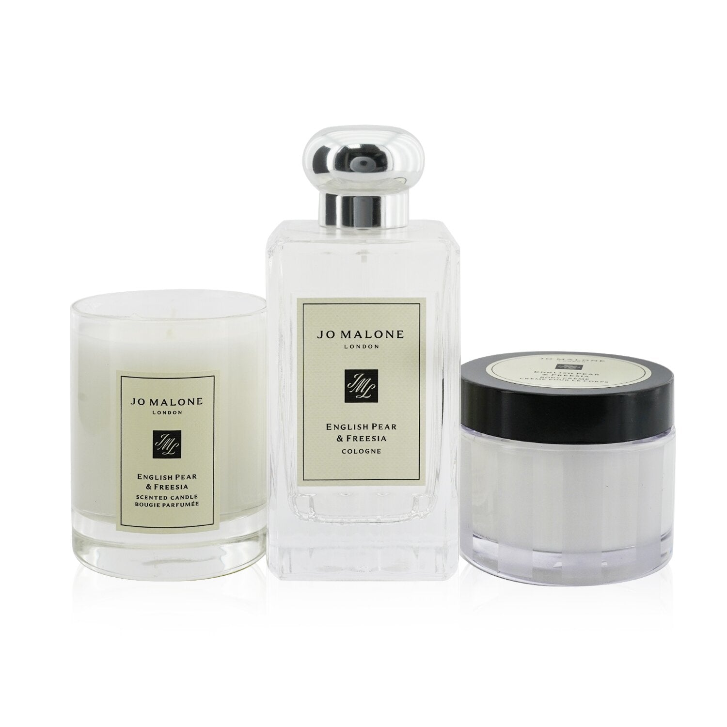 Jo Malone English Pear & Freesia Coffret: Cologne Spray 100ml/3.4oz + Body Cream 50ml/1.7oz + Scented Candle 4.78cm/1.88inches (Height)  3pcs