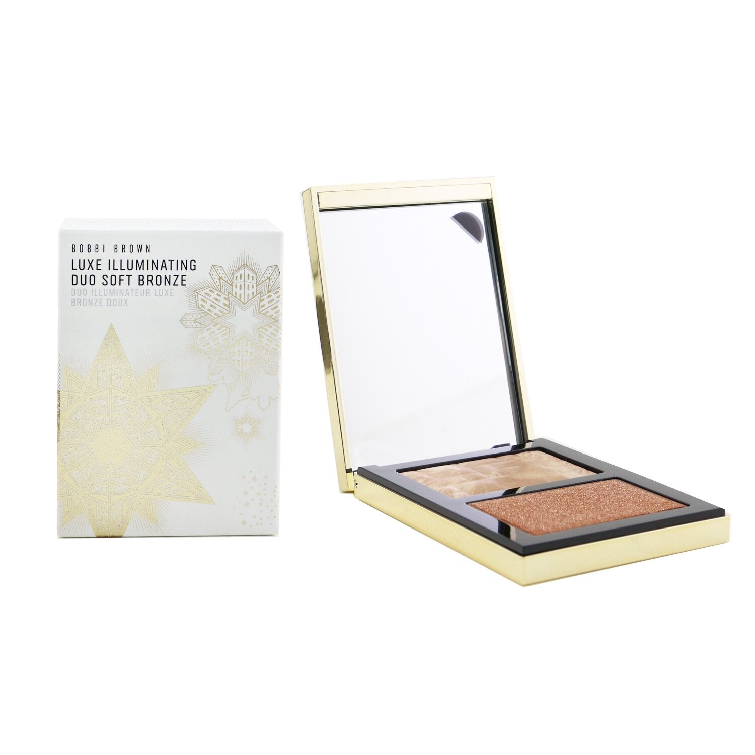 Bobbi Brown Luxe Illuminating Duo (Highlighting Powder + Shimmering Powder) - # Soft Bronze  6.5g/0.22oz