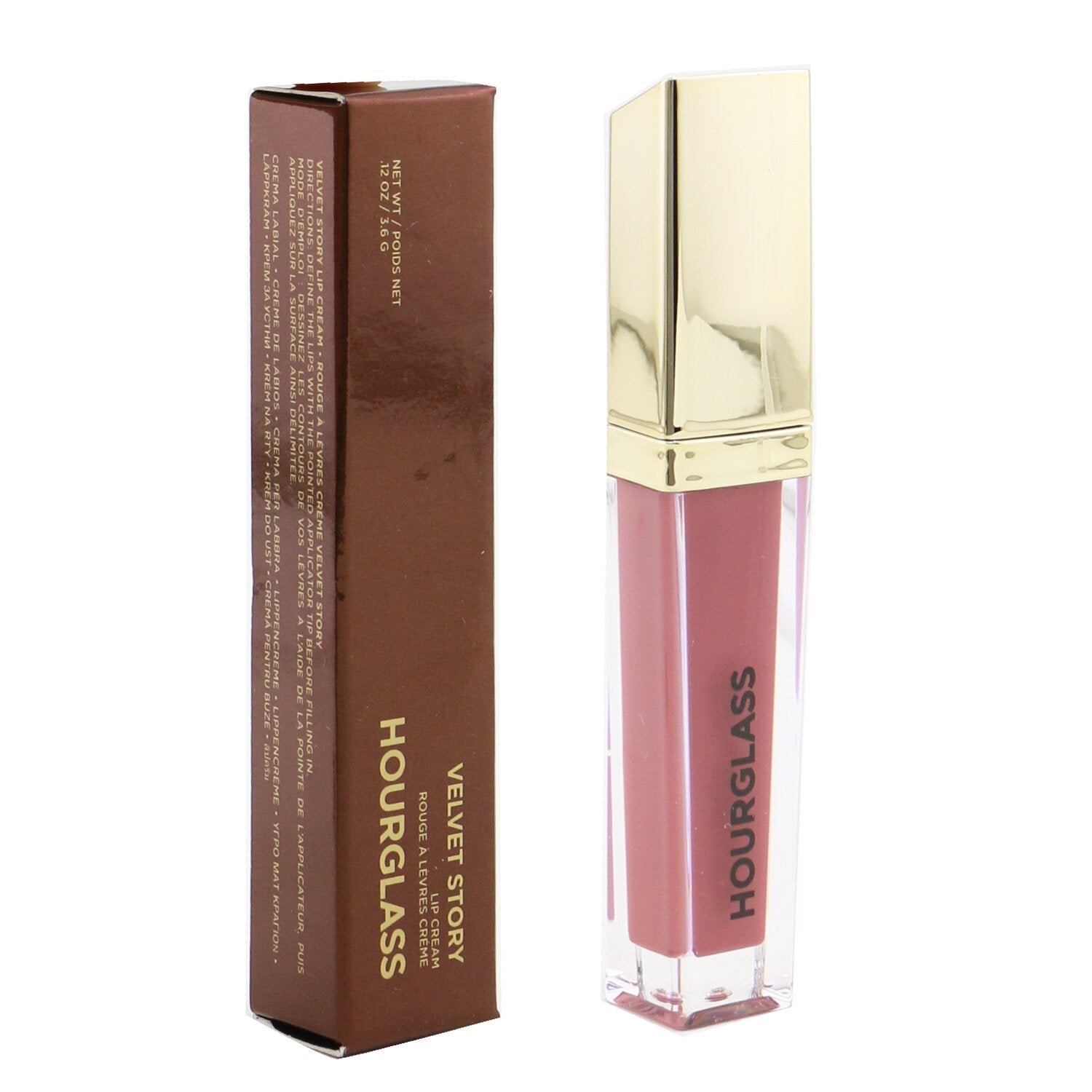 HourGlass Velvet Story Lip Cream - # Pure (Rose)  3.6g/0.12oz