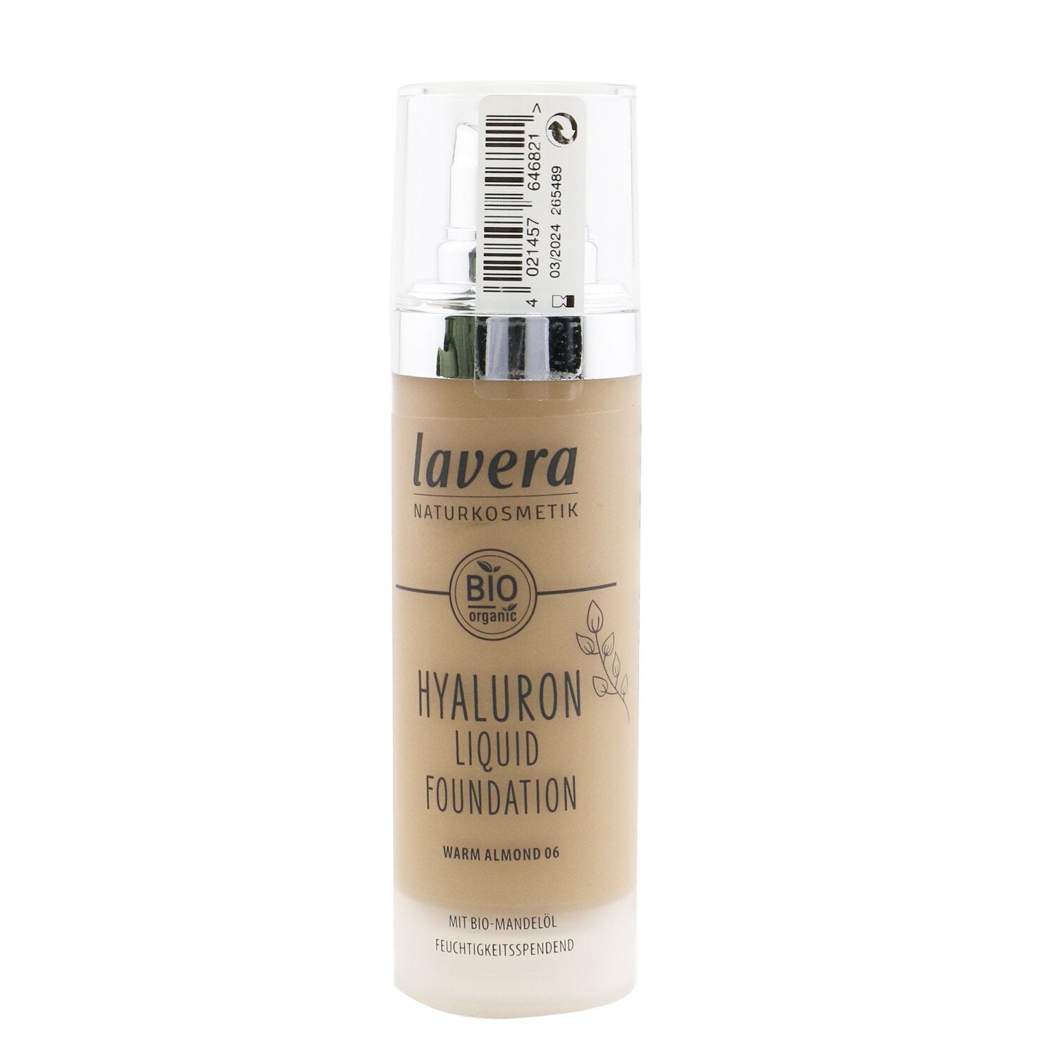 Lavera Hyaluron Liquid Foundation - # 06 Warm Almond  30ml/1oz