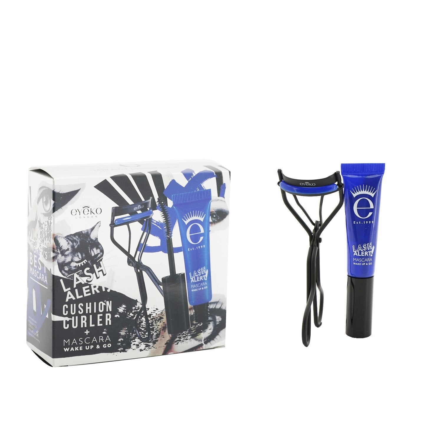 Eyeko Lash Alert Cushion Curler & Mascara Set: Curler + Mascara 4ml  2pcs