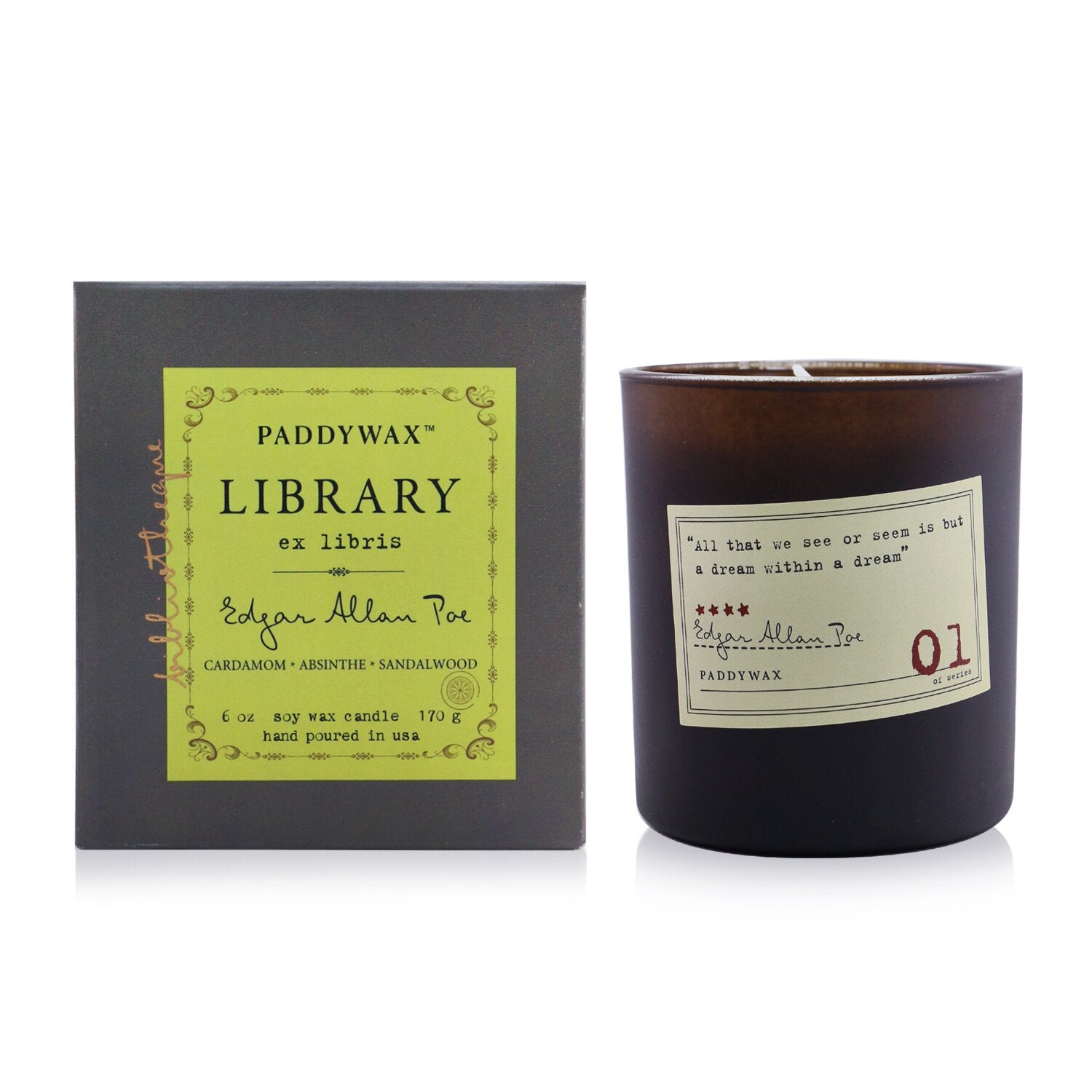 Paddywax Library Candle - Edgar Allan Poe  170g/6oz