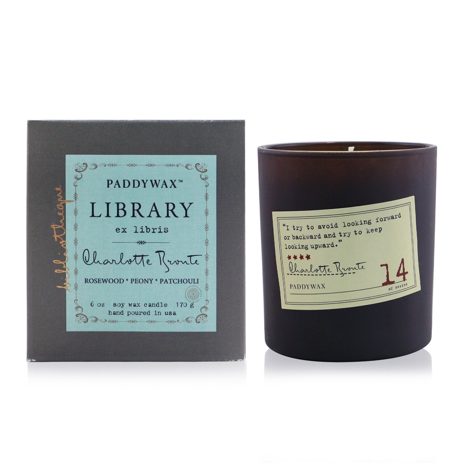 Paddywax Library Candle - Charlotte Bronte  170g/6oz