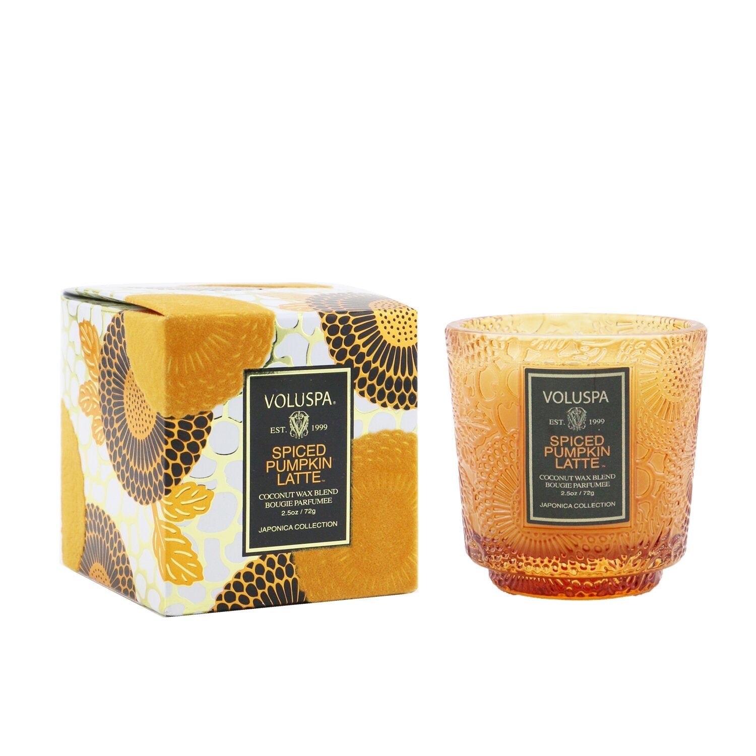 Voluspa Petite Pedestal Candle - Spiced Pumpkin Latte  72g/2.5oz