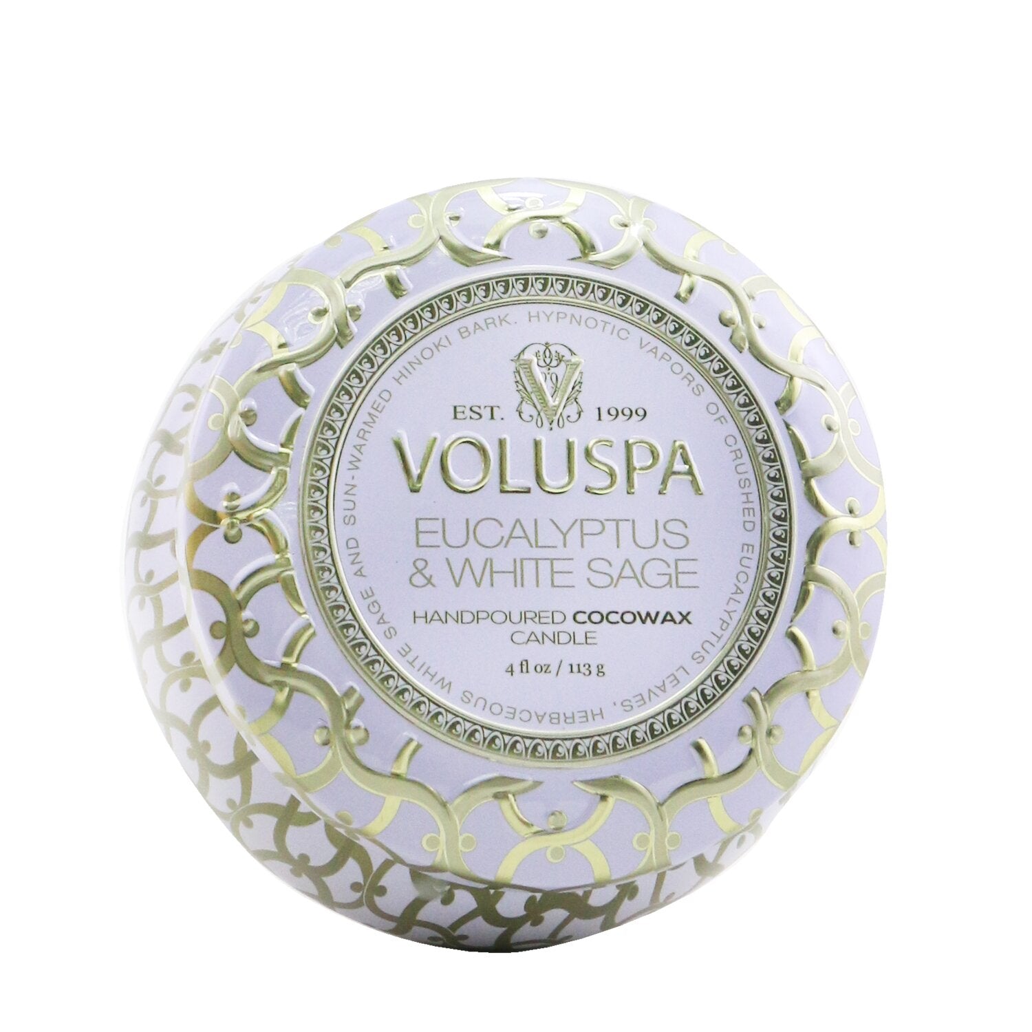 Voluspa Mini Tin Candle - Eucalyptus & White Sage  113g/4oz