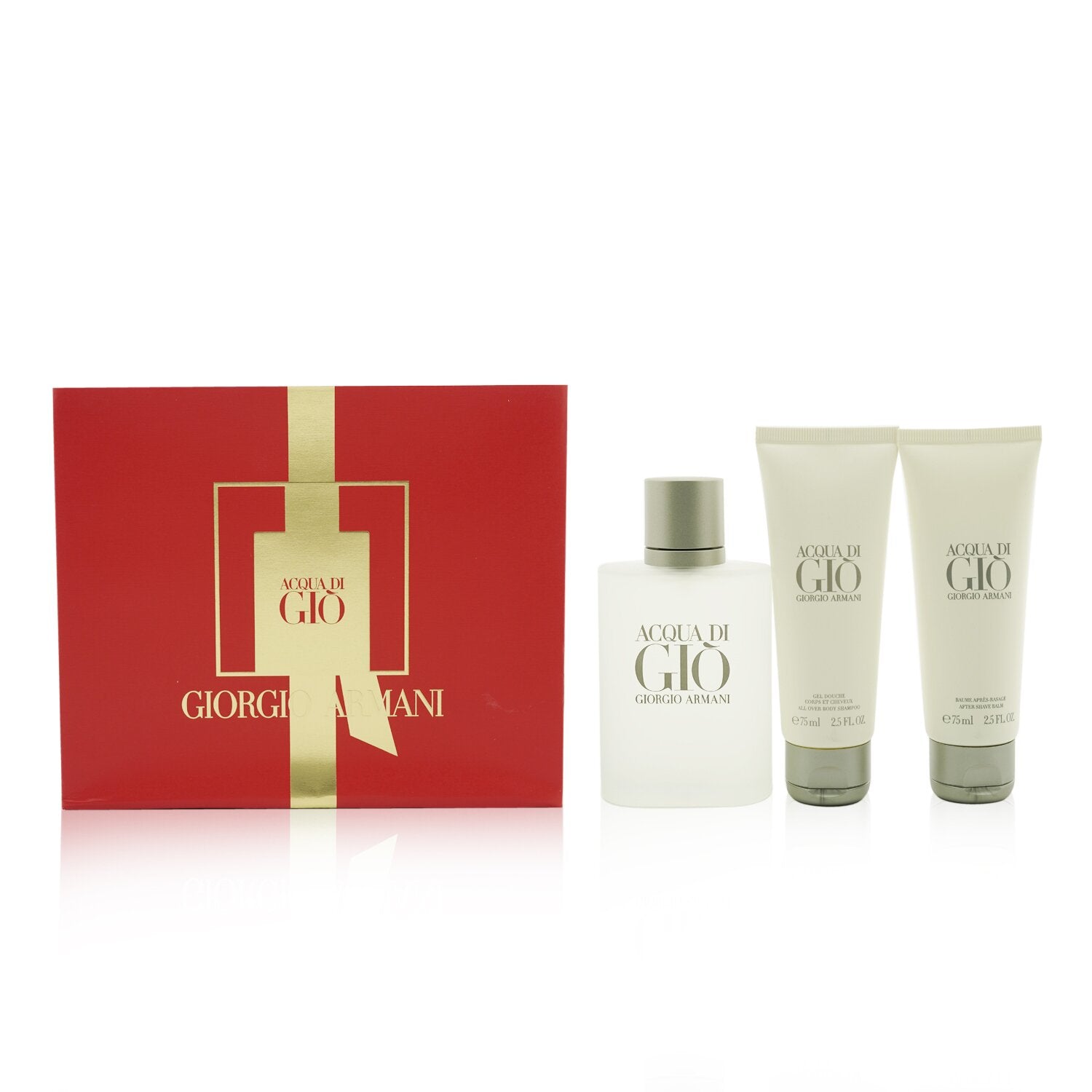 Giorgio Armani Acqua Di Gio Coffret: Eau De Toilette Spray 100ml/3.4oz + All Over Body Shampoo 75ml/2.5oz + A/S Balm 75ml/2.5oz  3pcs