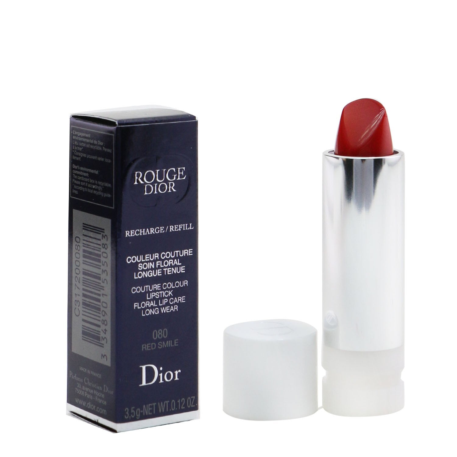 Christian Dior Rouge Dior Couture Colour Refillable Lipstick Refill - # 100 Nude Look (Matte)  3.5g/0.12oz