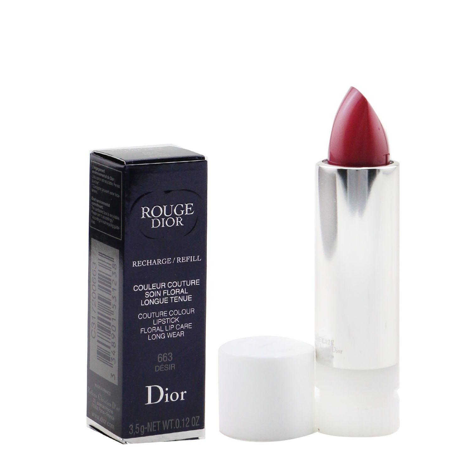 Christian Dior Rouge Dior Couture Colour Refillable Lipstick Refill - # 663 Desir (Satin)  3.5g/0.12oz