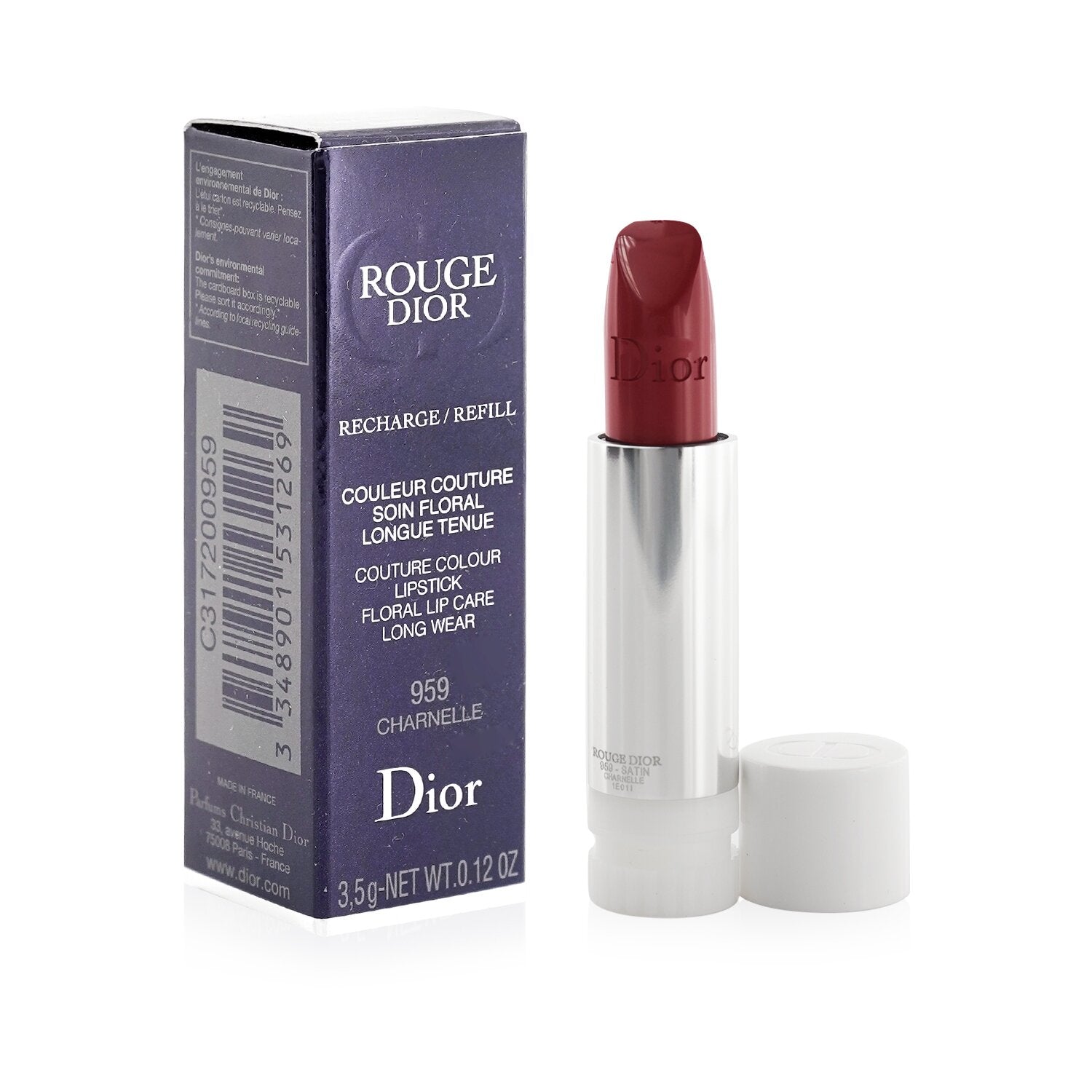 Christian Dior Rouge Dior Couture Colour Refillable Lipstick Refill - # 959 Charnelle (Satin)  3.5g/0.12oz