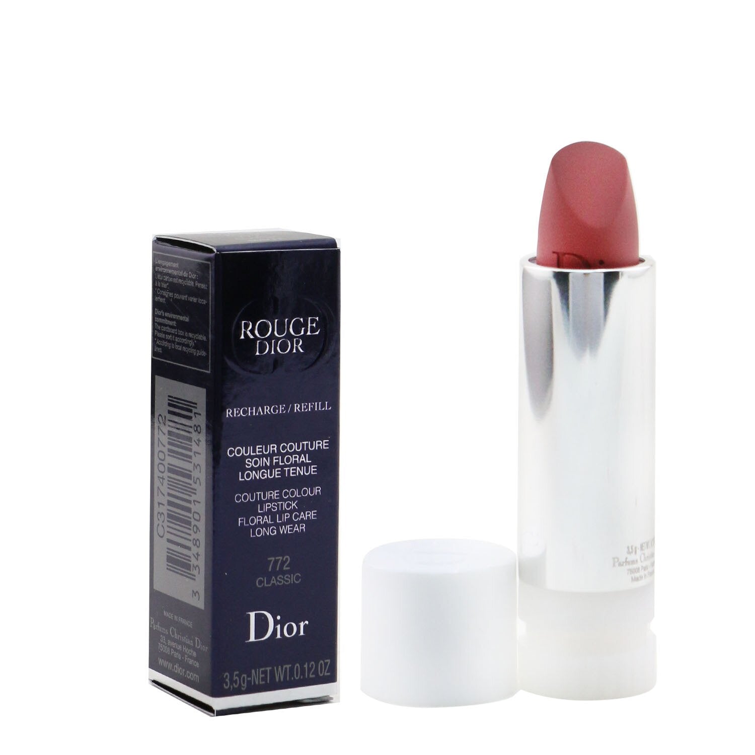 Christian Dior Rouge Dior Couture Colour Refillable Lipstick Refill - # 772 Classic (Matte)  3.5g/0.12oz