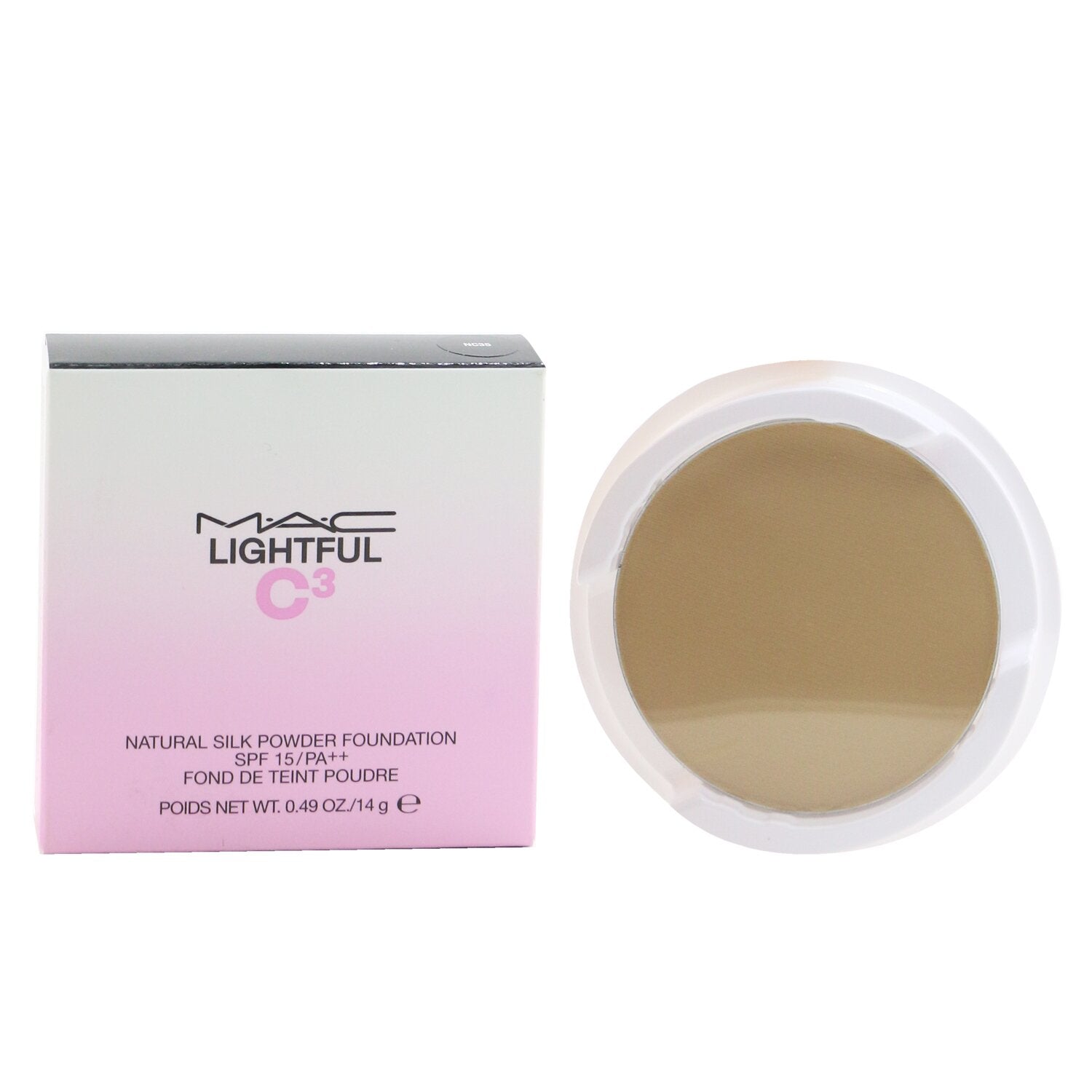 MAC Lightful C3 Natural Silk Powder Foundation SPF 15 Refill - # NC35  14g/0.49oz