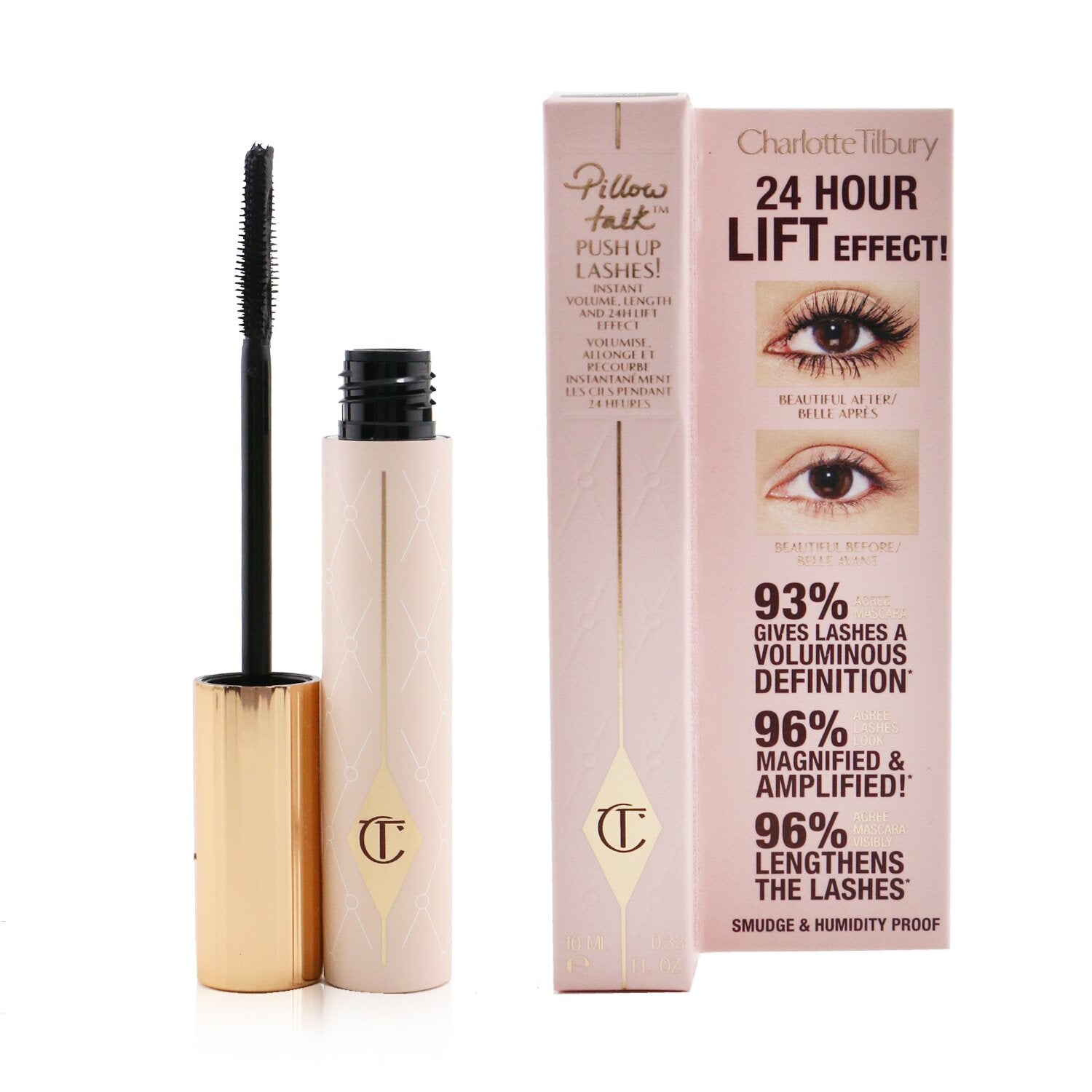 Charlotte Tilbury Pillow Talk Push Up Lashes! Mascara - # Super Black  10ml/0.33oz