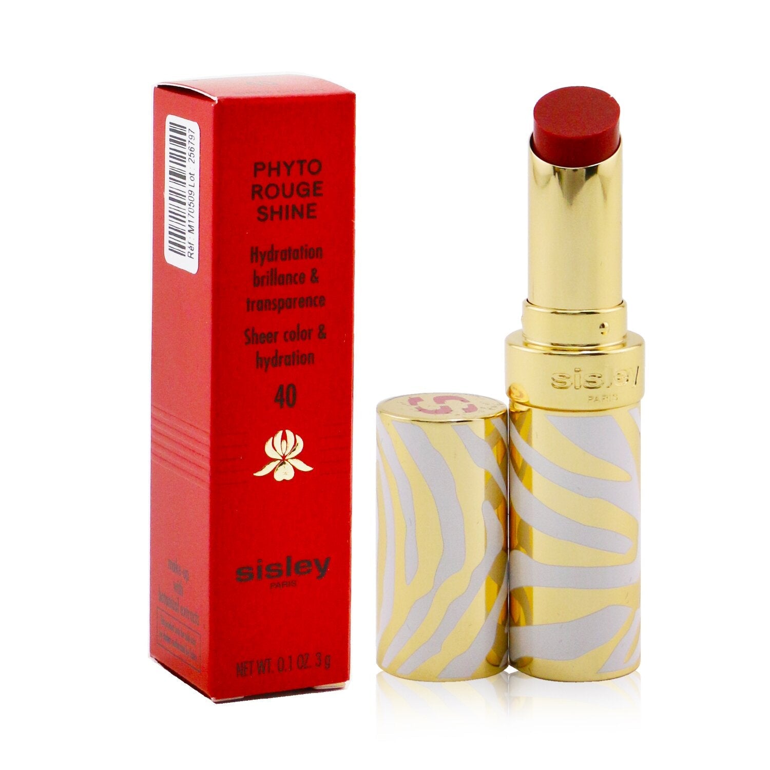 Sisley Phyto Rouge Shine Hydrating Glossy Lipstick - # 40 Sheer Cherry  3g/0.1oz