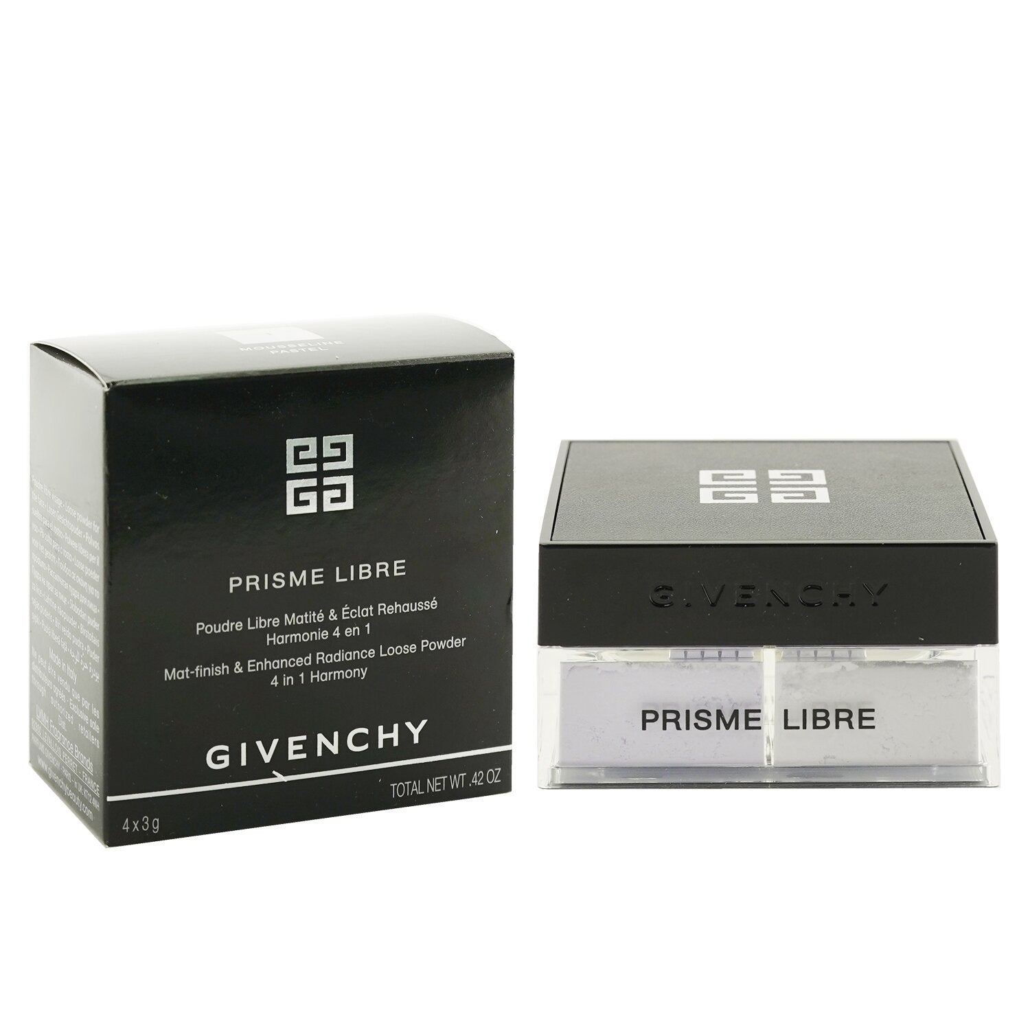 Givenchy Prisme Libre Mat Finish & Enhanced Radiance Loose Powder 4 In 1 Harmony - # 1 Mousseline Pastel  4x3g/0.105oz