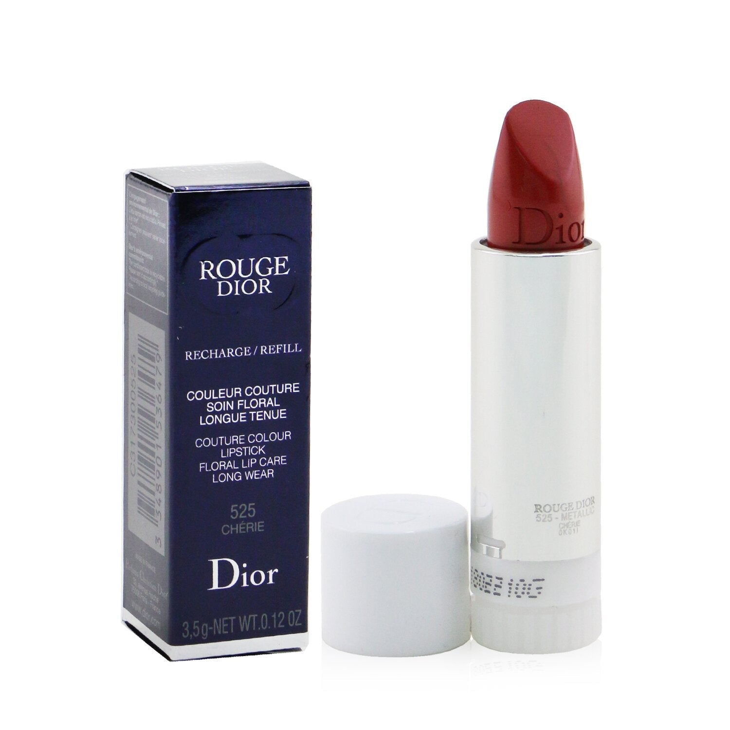 Christian Dior Rouge Dior Couture Colour Refillable Lipstick Refill - # 525 Cherie (Metallic)  3.5g/0.12oz