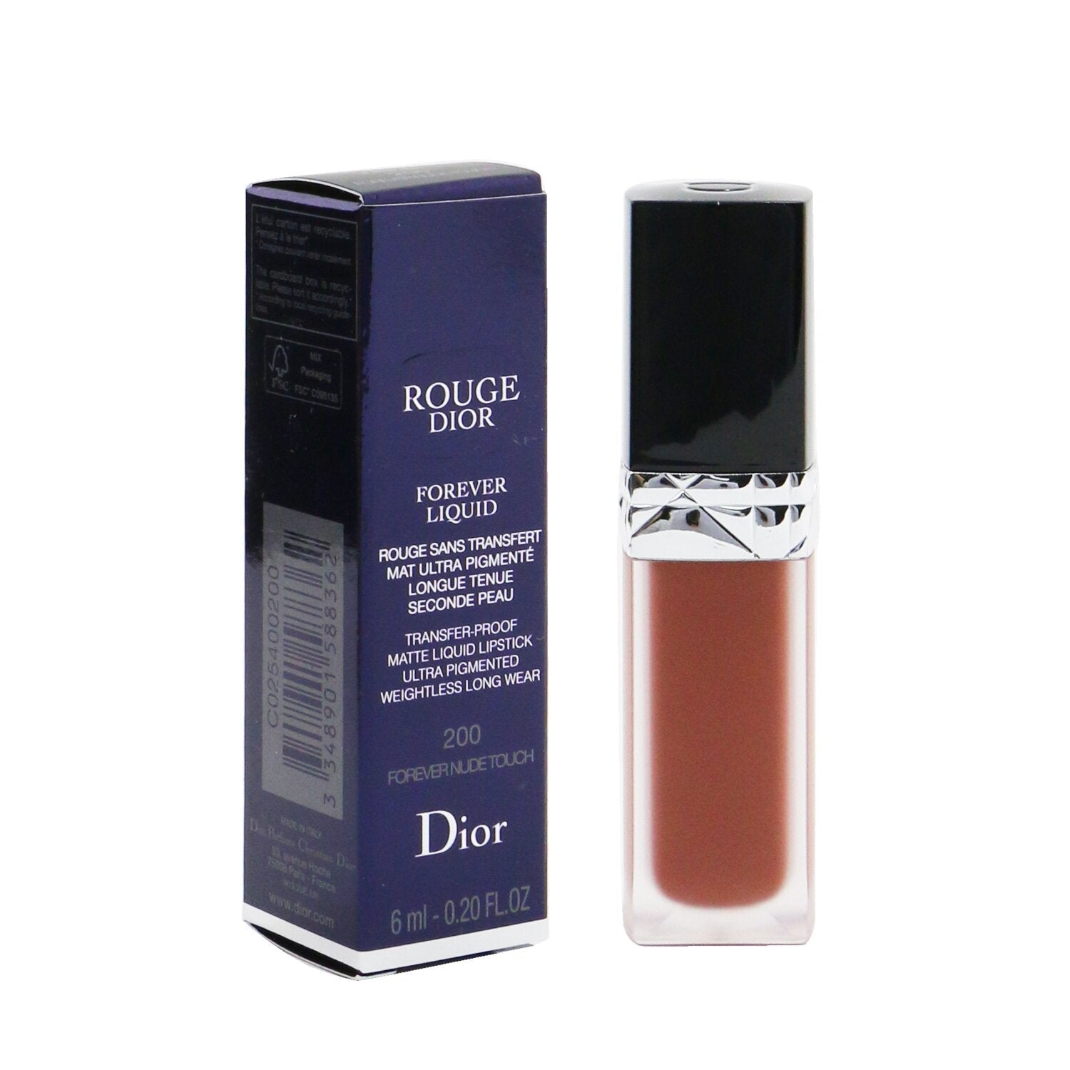 Christian Dior Rouge Dior Forever Matte Liquid Lipstick - # 200 Forevernude Touch  6ml/0.2oz