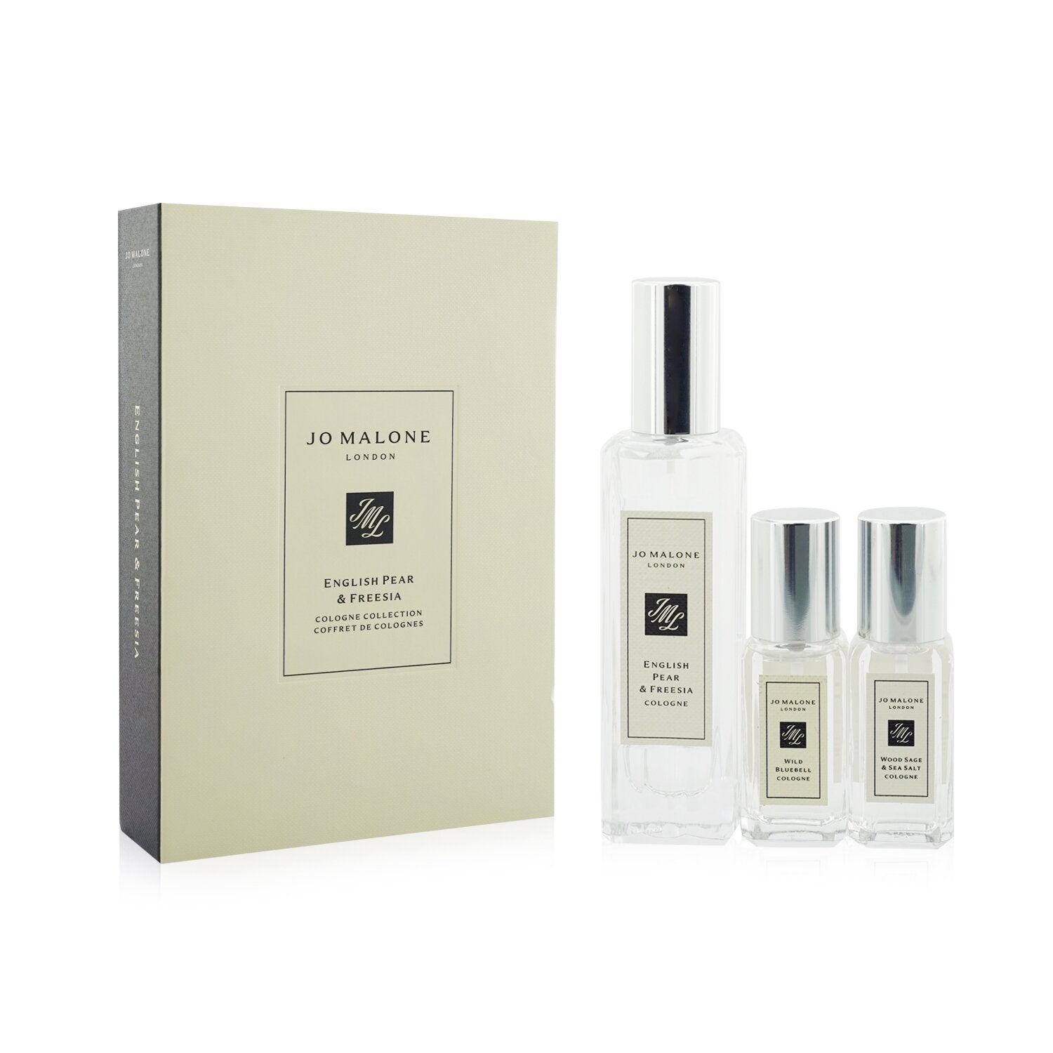 Jo Malone English Pear & Freesia Cologne Collection: English Pear & Freesia 30ml, Wild Bluebell 9ml, Wood Sage & Sea Salt 9ml  3pcs