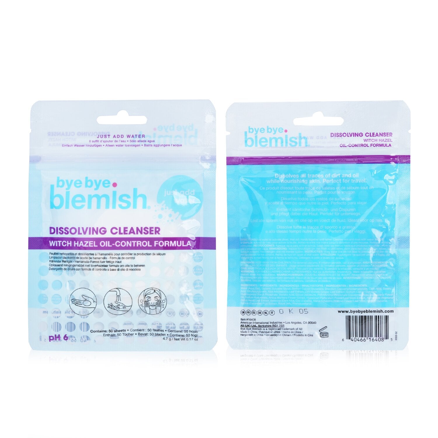 Bye Bye Blemish Dissolving Cleanser  50sheets