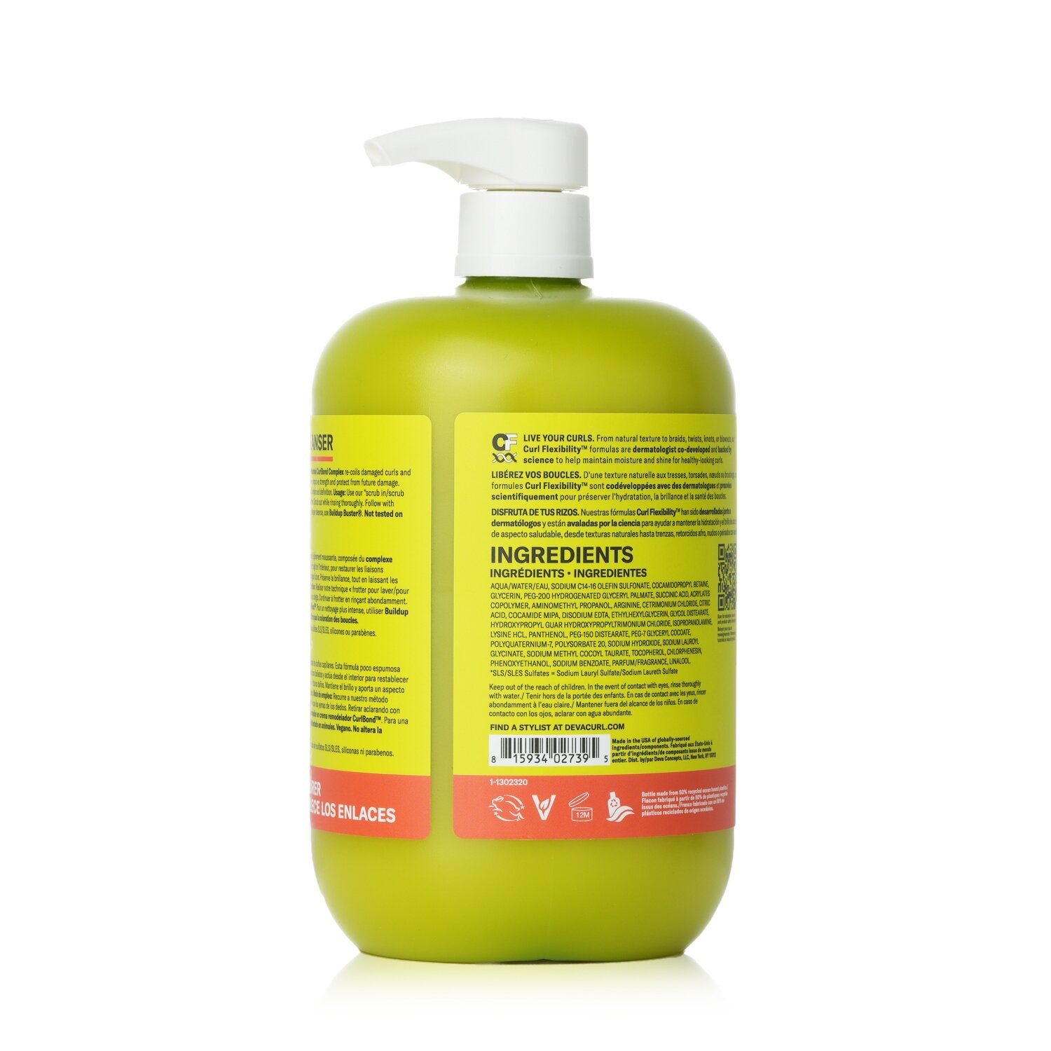 DevaCurl CurlBond Re-Coiling Mild Lather Cleanser  946ml/32oz