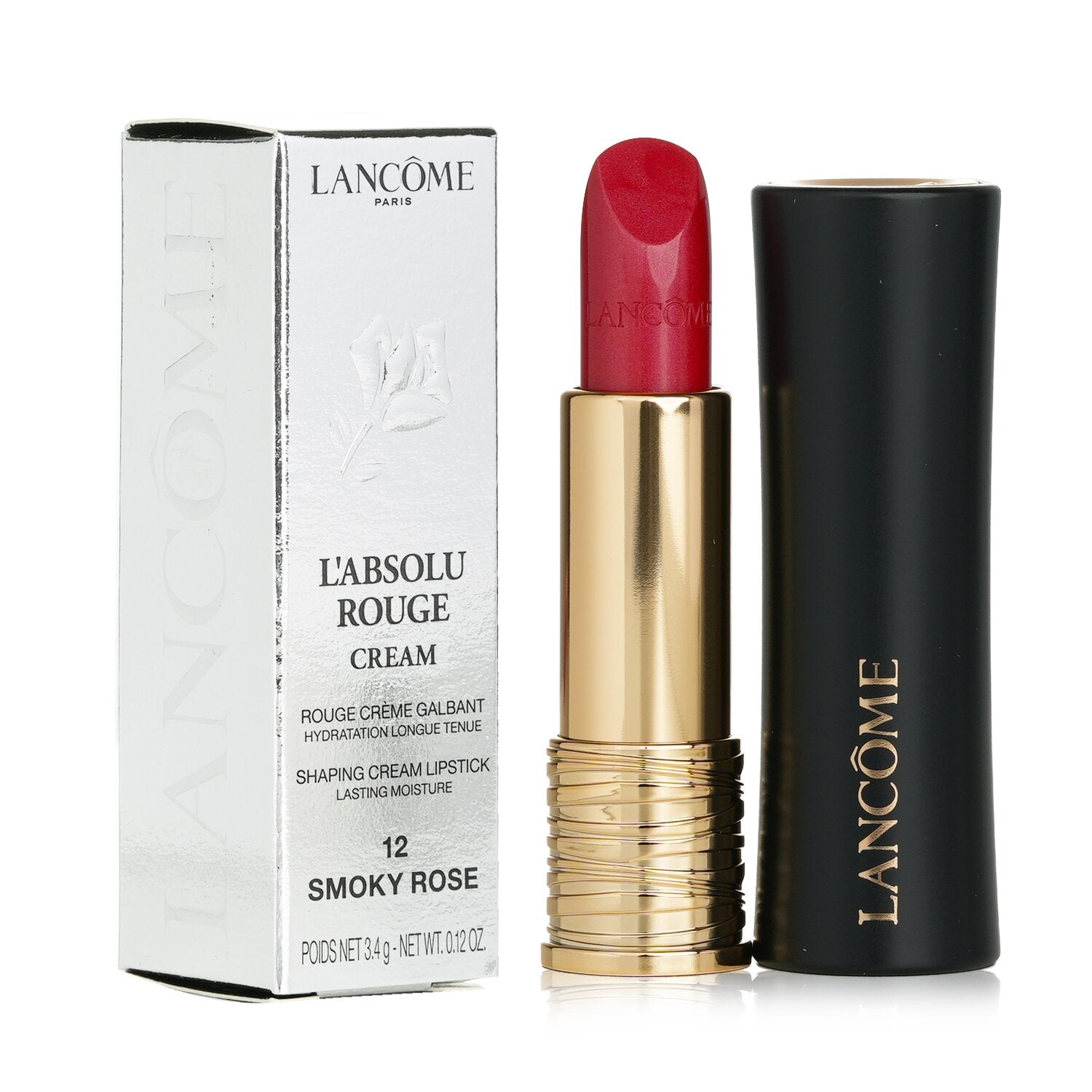 Lancome L'Absolu Rouge Cream Lipstick - # 12 Smoky Rose  3.4g/0.12oz