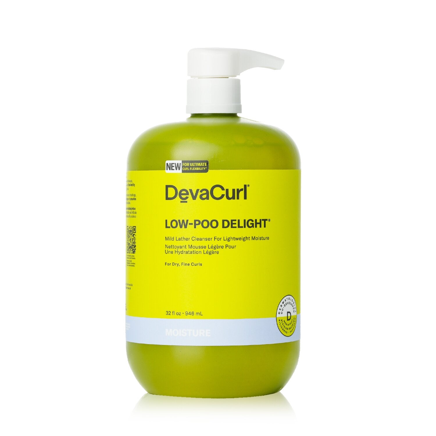 DevaCurl Low-Poo Delight Mild Lather Cleanser For Lightweight Moisture - For Dry, Fine Curls  946ml/32oz