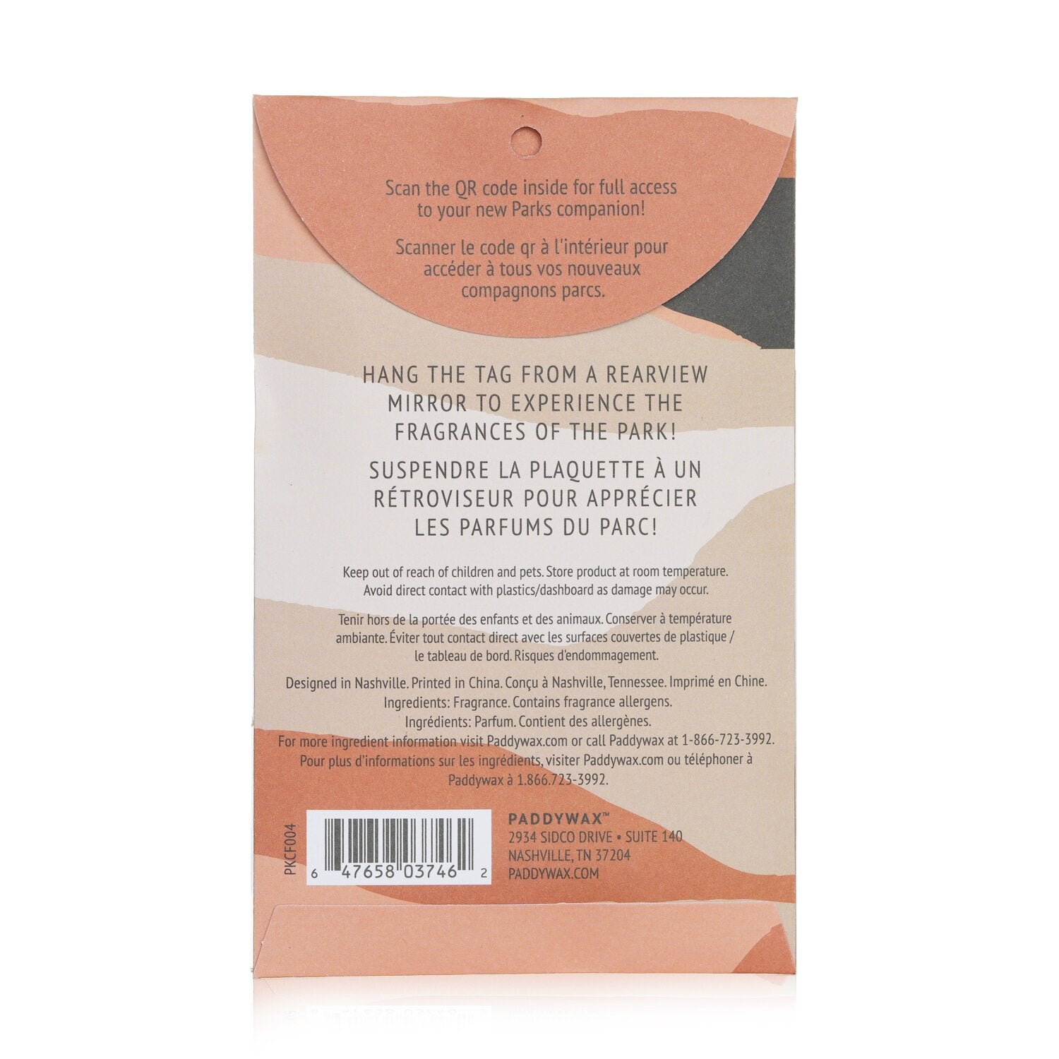 Paddywax Parks Car Fragrance - Grand Canyon  2packs