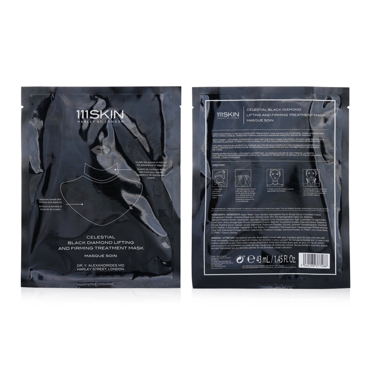 111Skin Celestial Black Diamond Lifting & Firming Treatment Mask (For Neck)  43ml/1.45oz