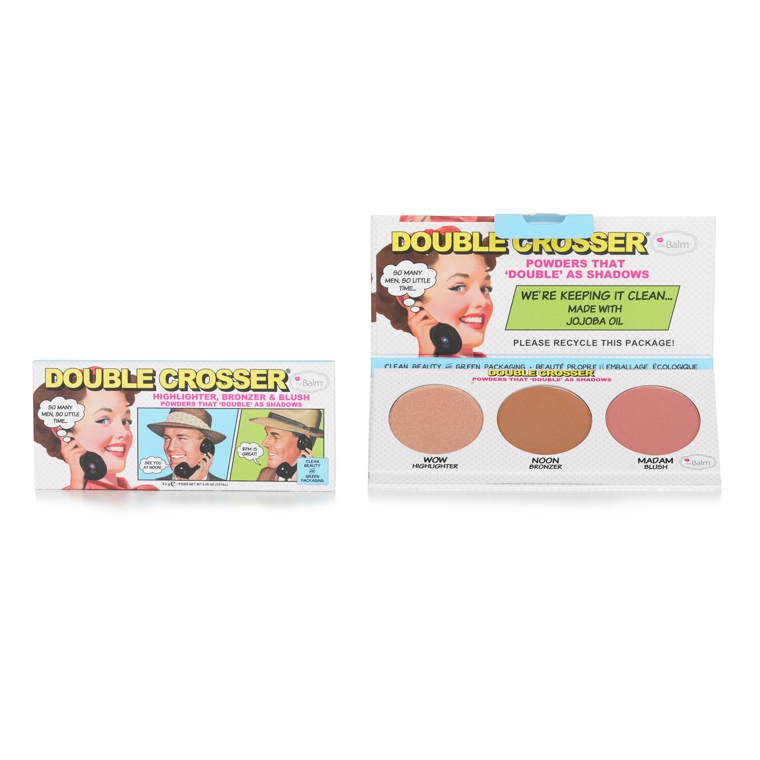 TheBalm Double Crosser (Highlighter, Bronzer & Blush)  8.5g/0.29oz