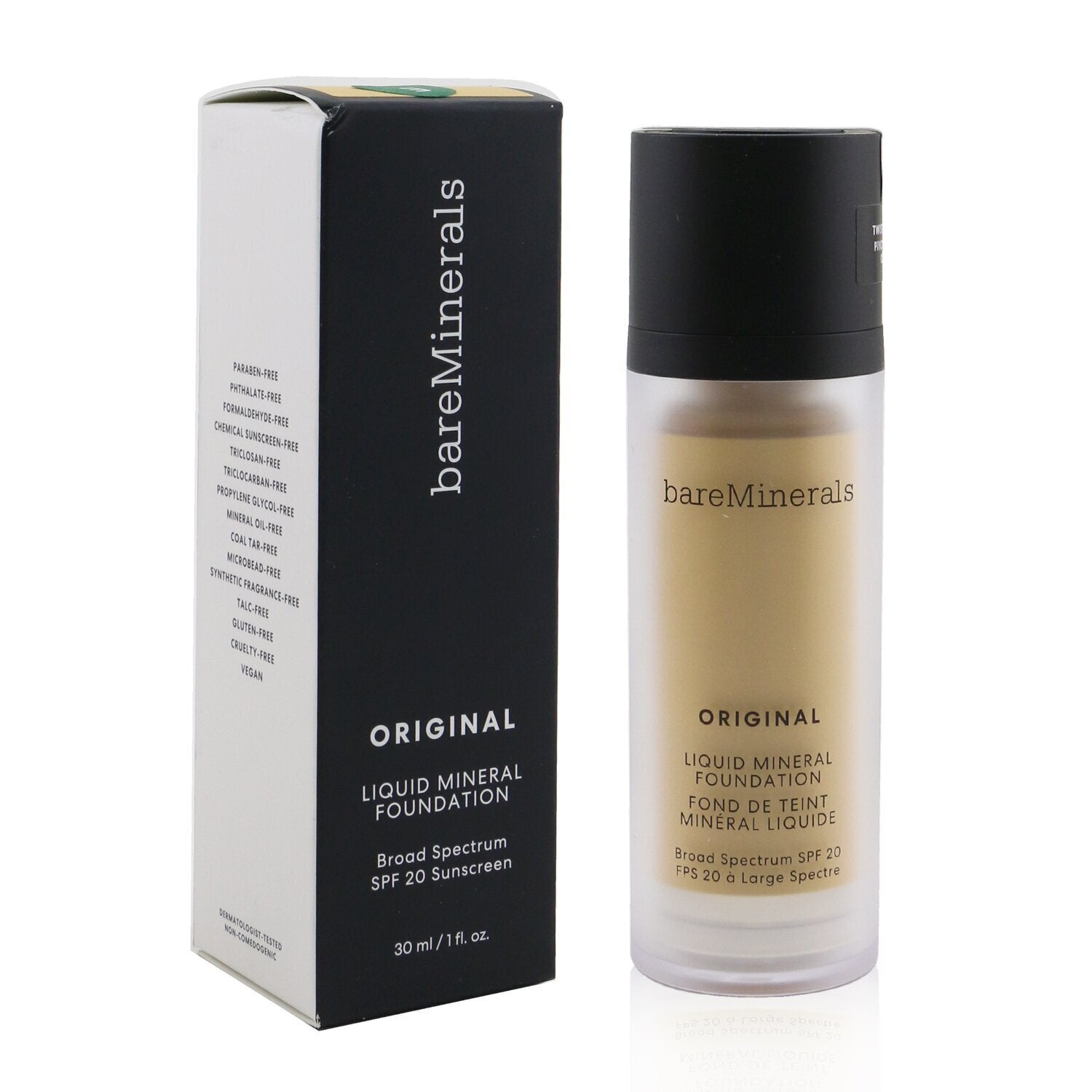 BareMinerals Original Liquid Mineral Foundation SPF 20 - # 07 Golden Ivory (For Very Light Warm Skin With A Yellow Hue) (Exp.Date 04/2023)  30ml/1oz