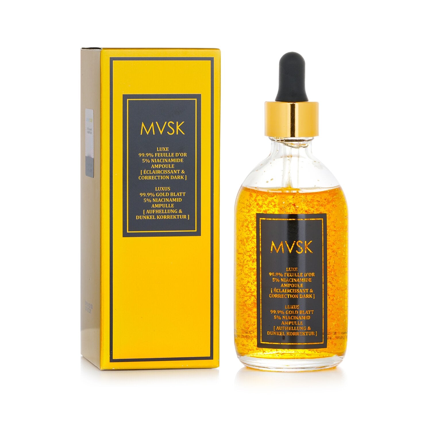 MVSK Luxury 99.9% Gold Leaf Brightening & Dark Correcting Ampoules  100ml