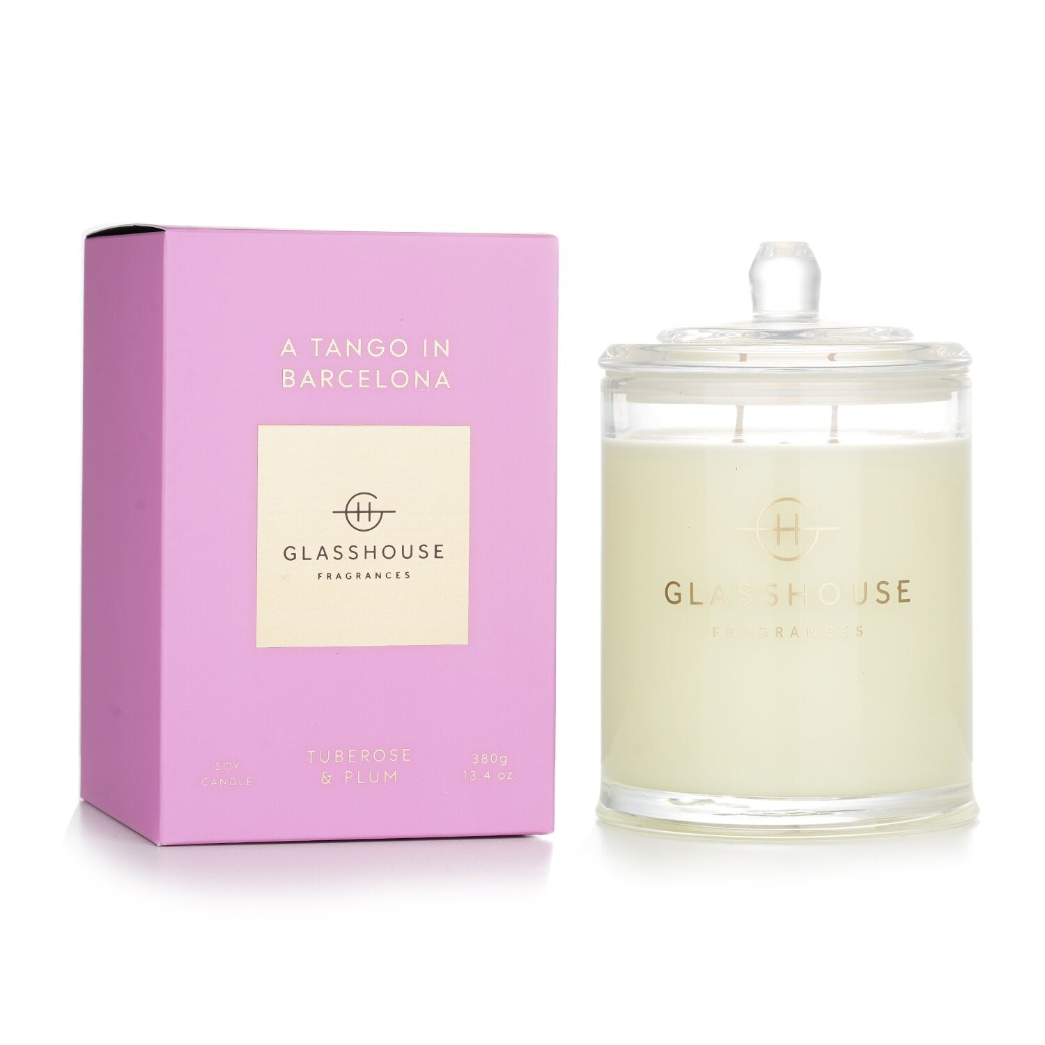 Glasshouse Triple Scented Soy Candle - A Tango In Barcelona (Tuberose & Plum)  380g/13.4oz