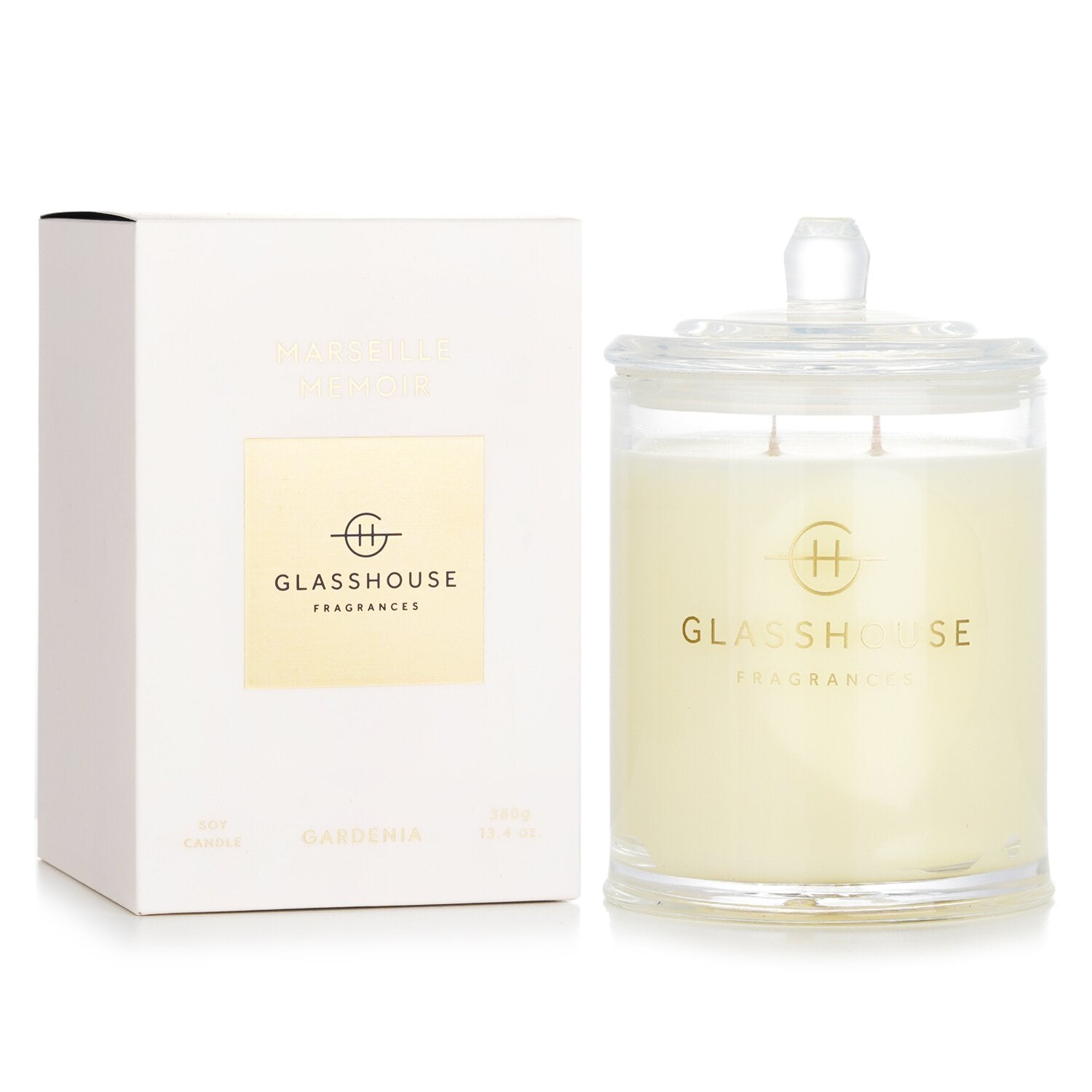 Glasshouse Triple Scented Soy Candle - Marseille Memoir (Gardenia)  380g/13.4oz