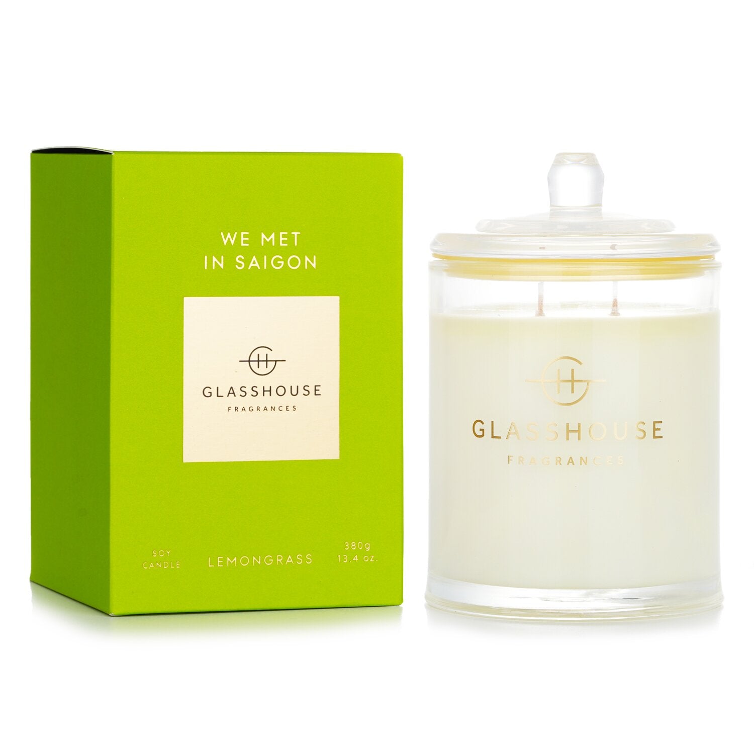 Glasshouse Triple Scented Soy Candle - We Met In Saigon (Lemongrass)  380g/13.4oz