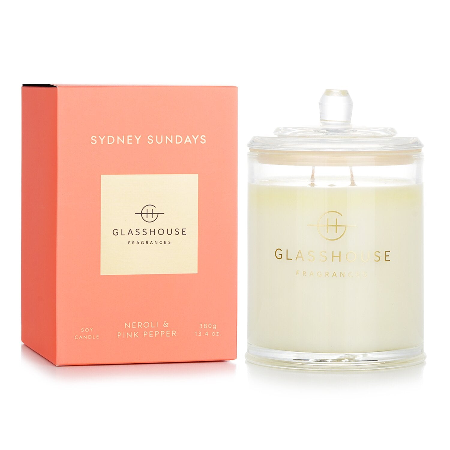 Glasshouse Triple Scented Soy Candle - Sydney Sundays (Neroli & Pink Pepper)  380g/13.4oz