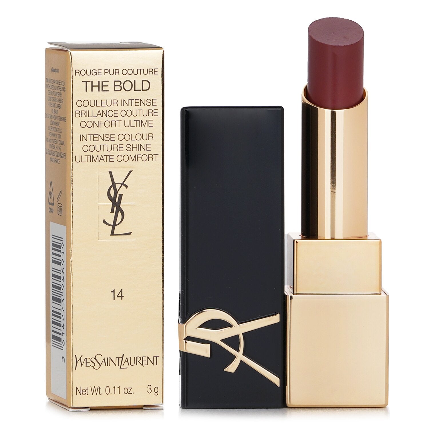 Yves Saint Laurent Rouge Pur Couture The Bold Lipstick # 14 Nude Tribute  3g/0.11oz