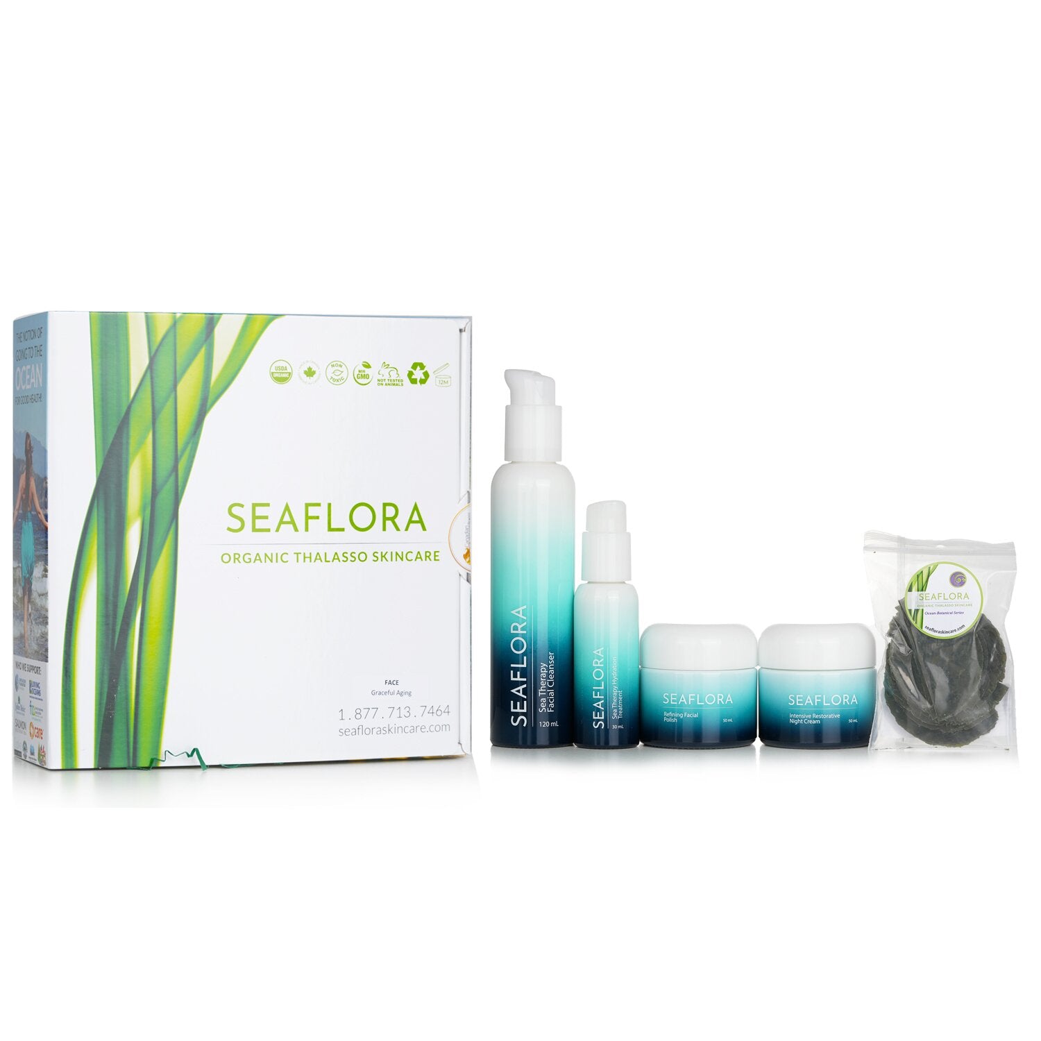 Seaflora Organic Thalasso Skincare Graceful Anti-Aging Set  5pcs