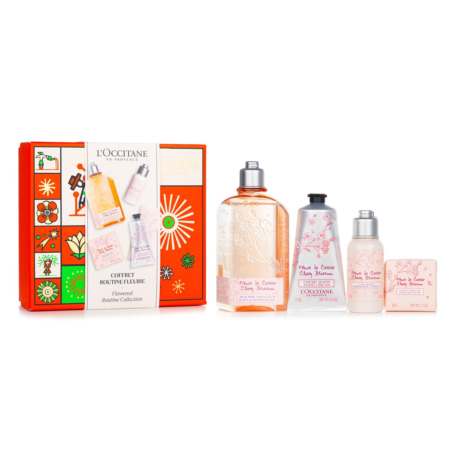 L'Occitane Cherry Blossom Box Set:  4pcs