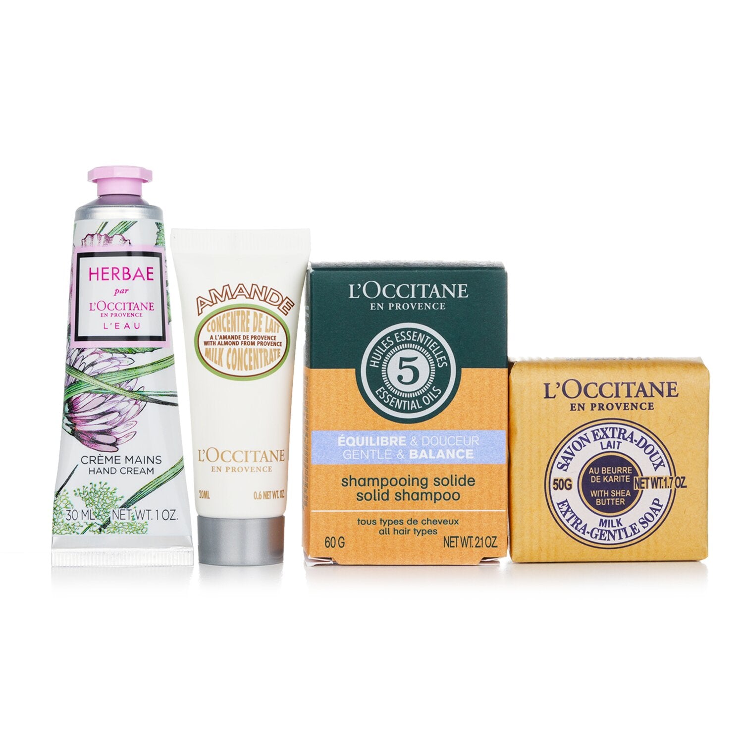 L'Occitane Les Essentiels Set:  4pcs+ 1bag