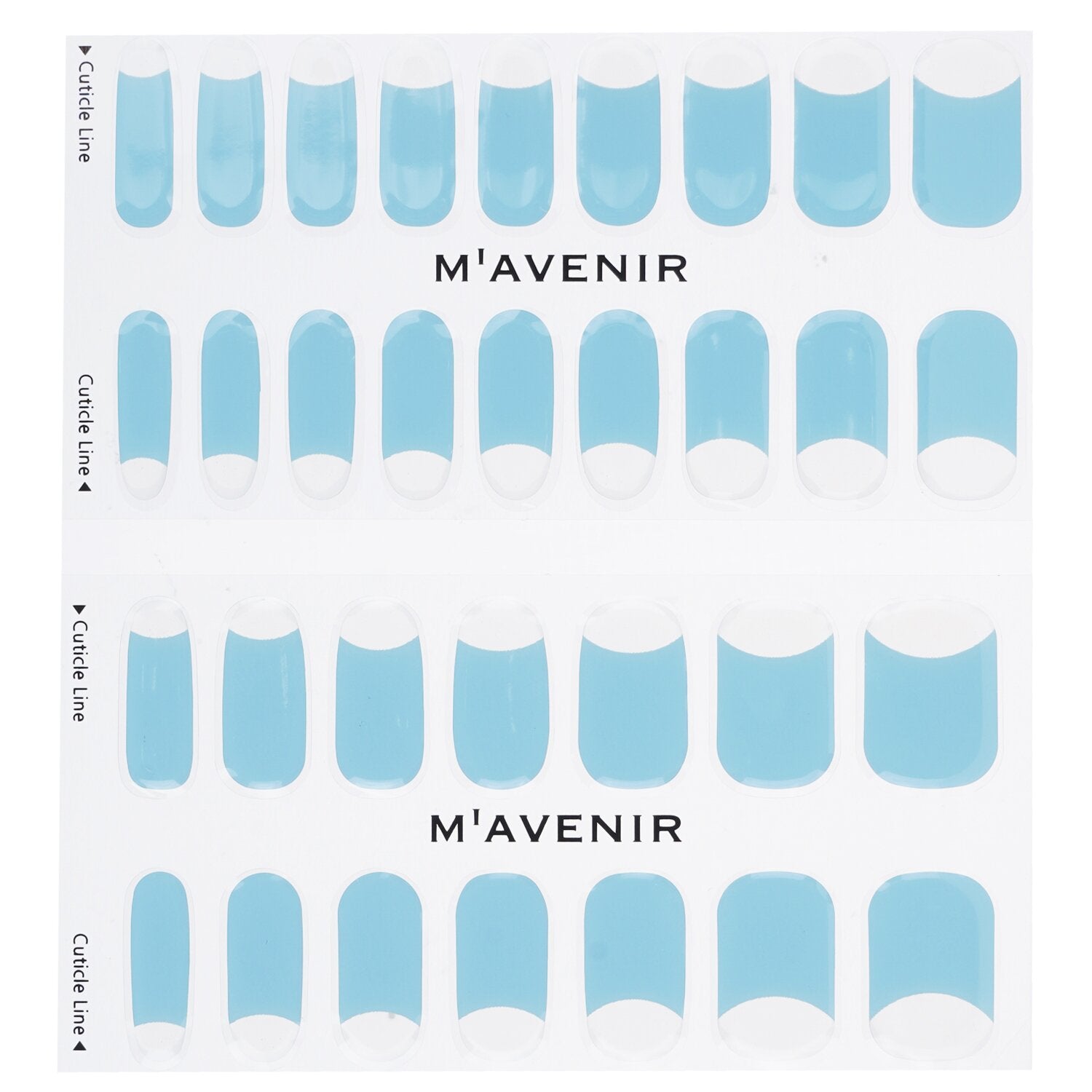 Mavenir Nail Sticker - # Cream Blue Matt Nail  32pcs