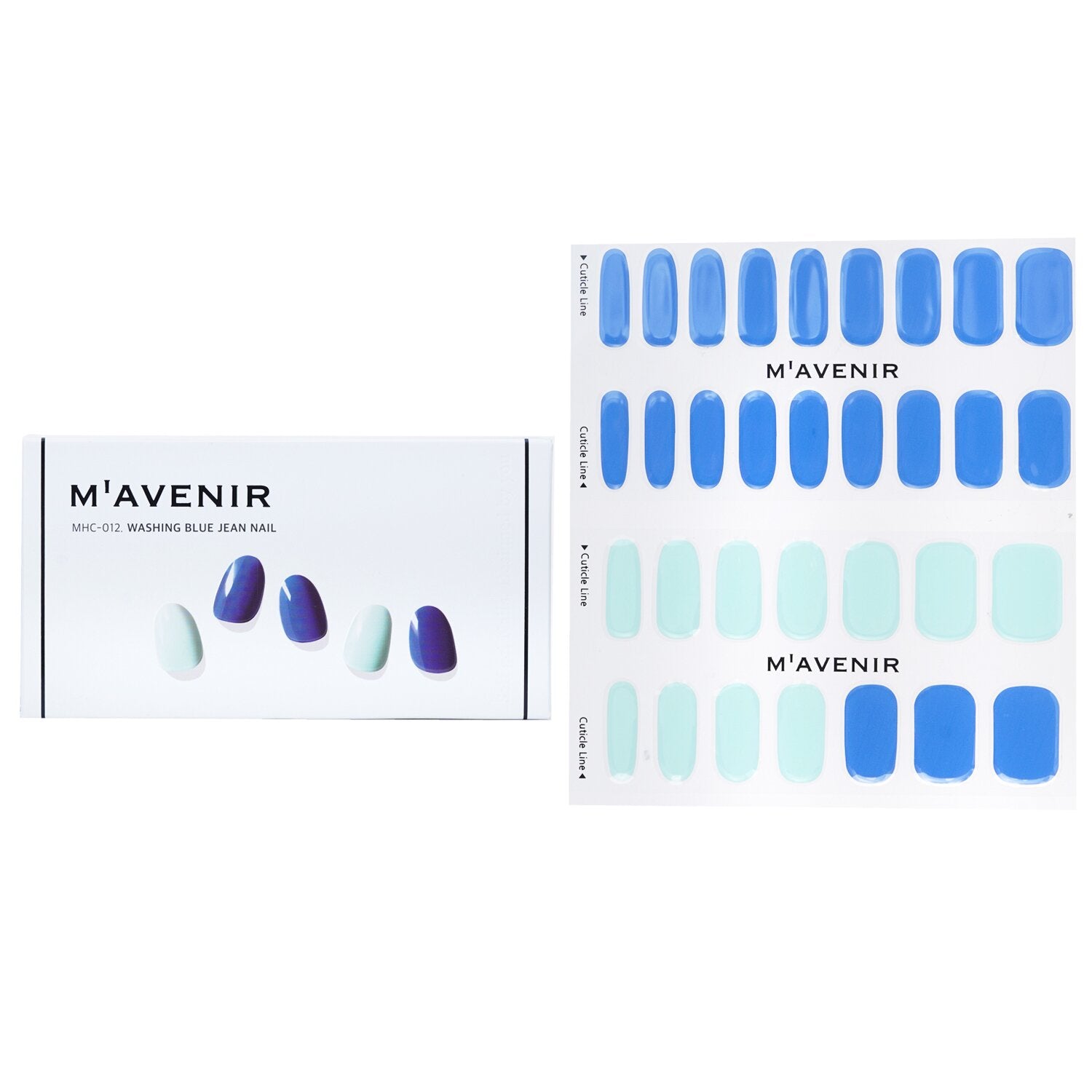 Mavenir Nail Sticker (Blue) - # Washing Blue Jean Nail  32pcs