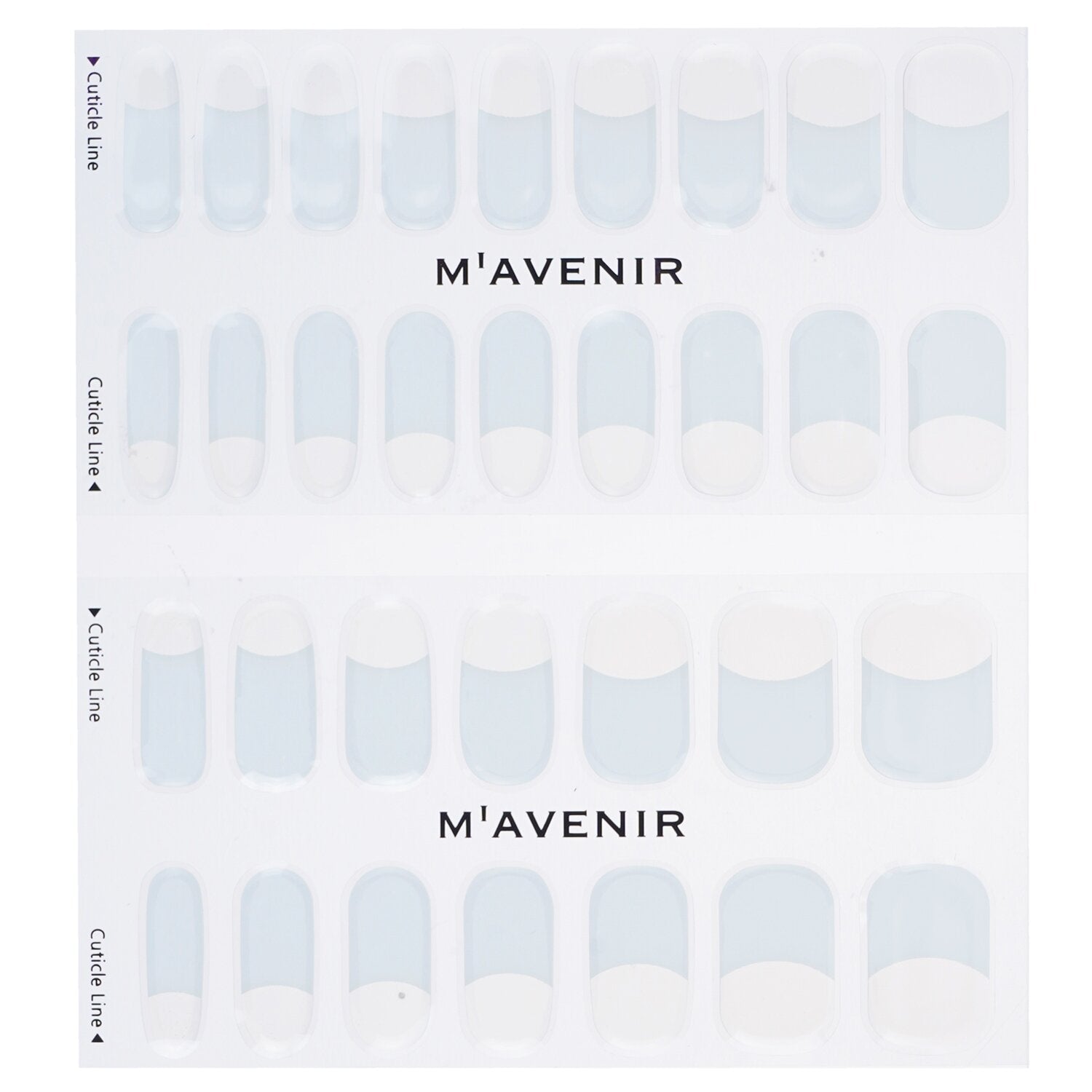 Mavenir Nail Sticker - # White Deep French Nail  32pcs