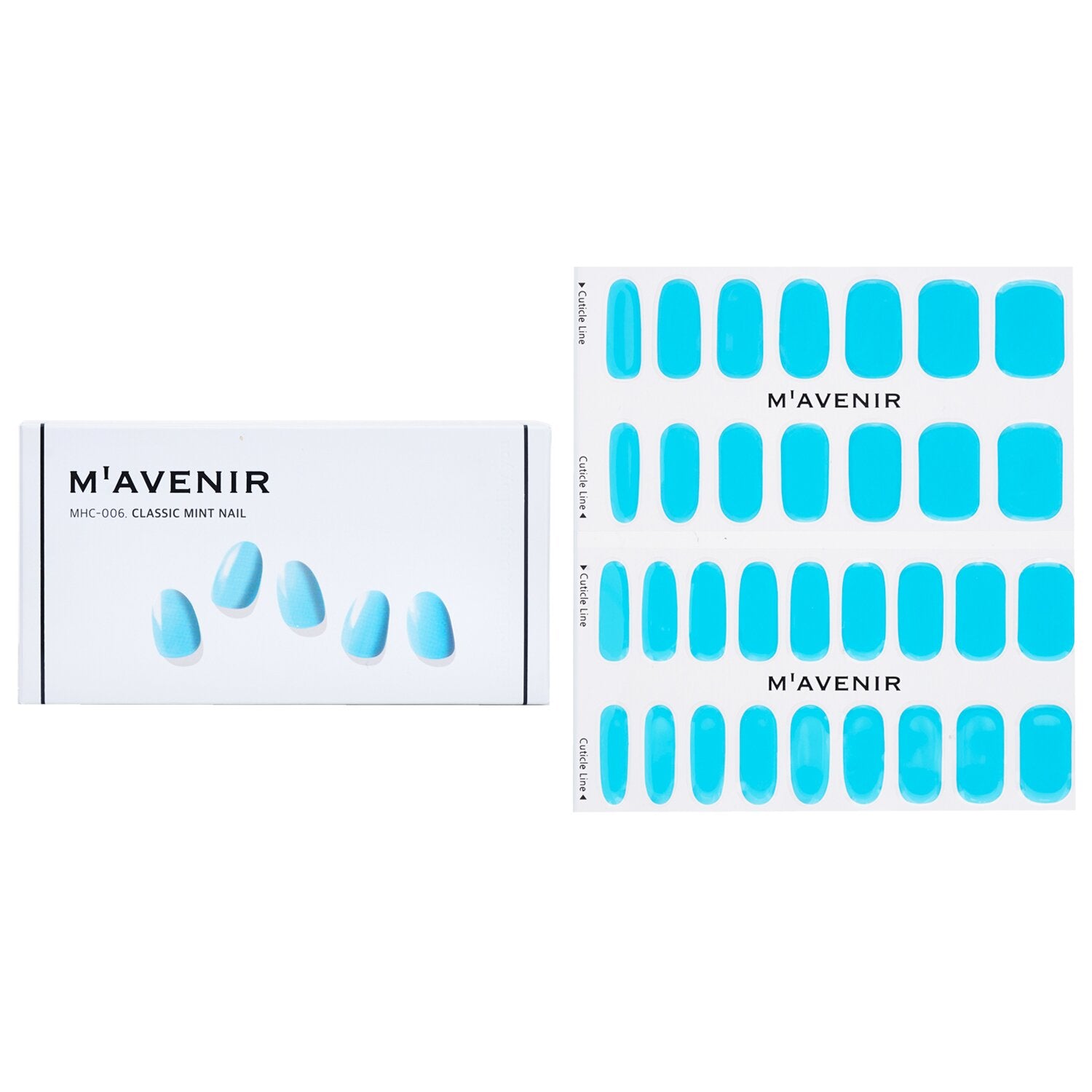 Mavenir Nail Sticker - # Classic Mint Nail  32pcs