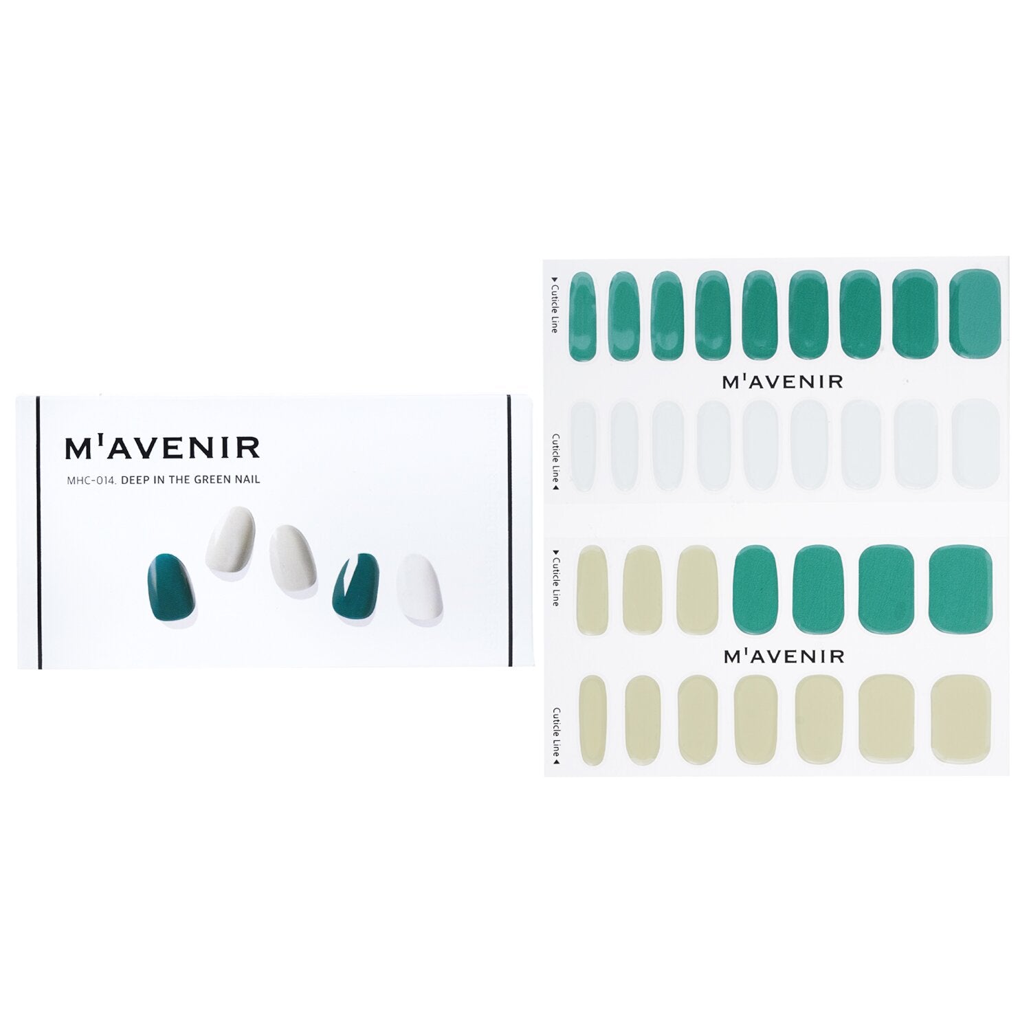 Mavenir Nail Sticker (Assorted Colour) - # Deep In The Green Nail  32pcs