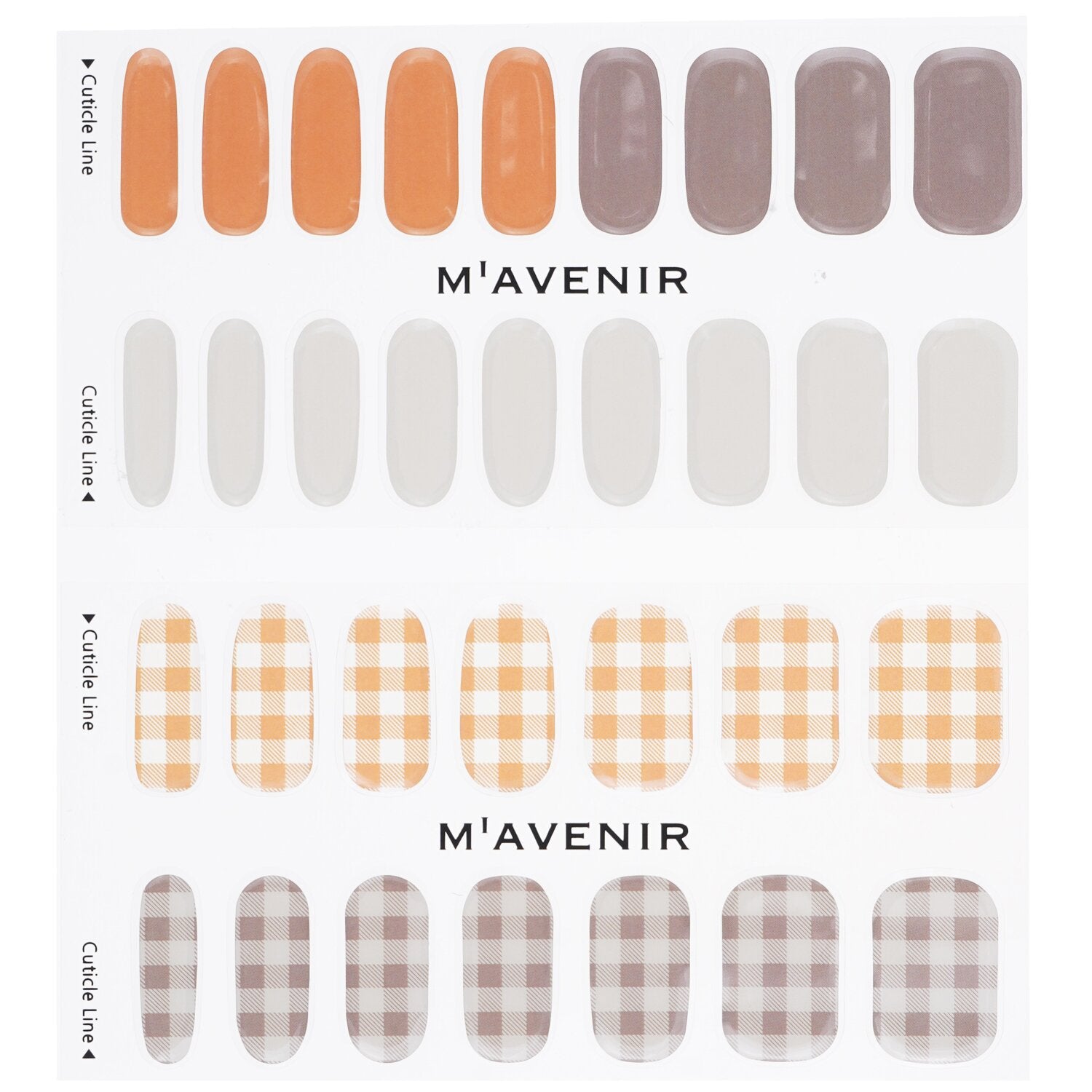 Mavenir Nail Sticker (Patterned) - # Autumn Picnic Check Nail  32pcs